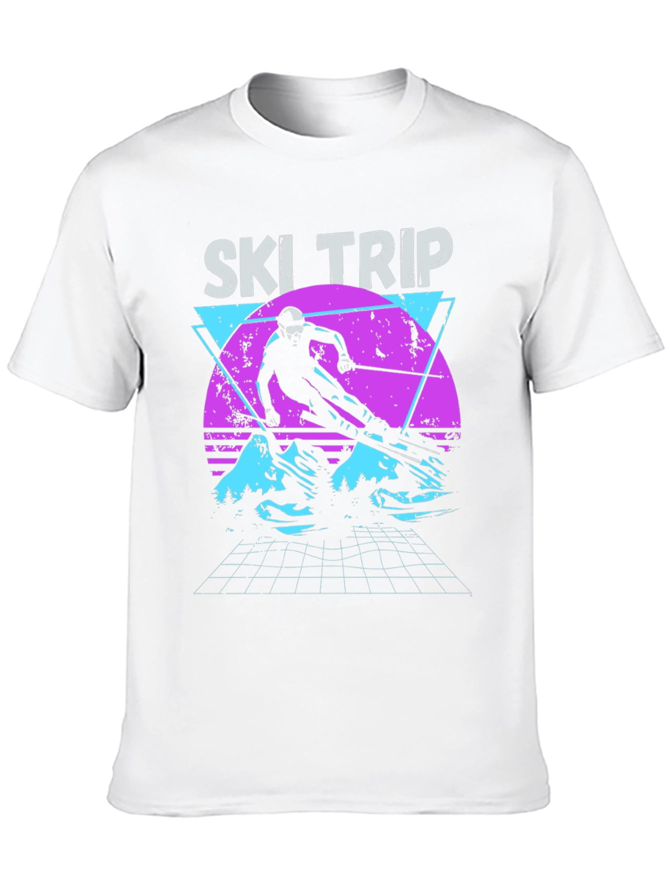 Black Retro Ski Trip T-Shirt - Vintage 80s Style view 10