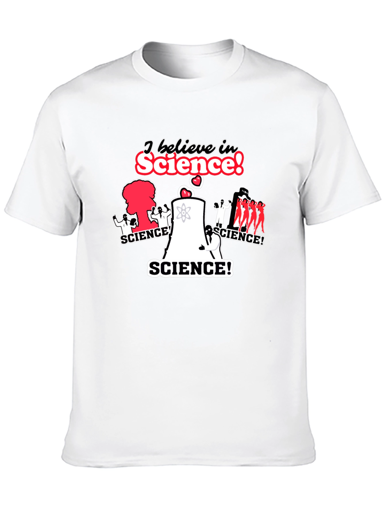 Black I Believe in Science! T-Shirt - Black view 10