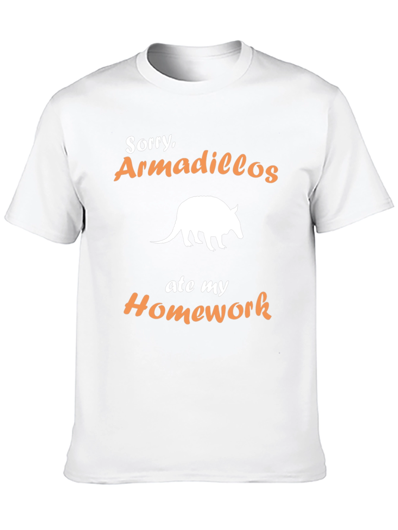 Black Armadillo Homework T-Shirt - Funny Animal Tee view 10