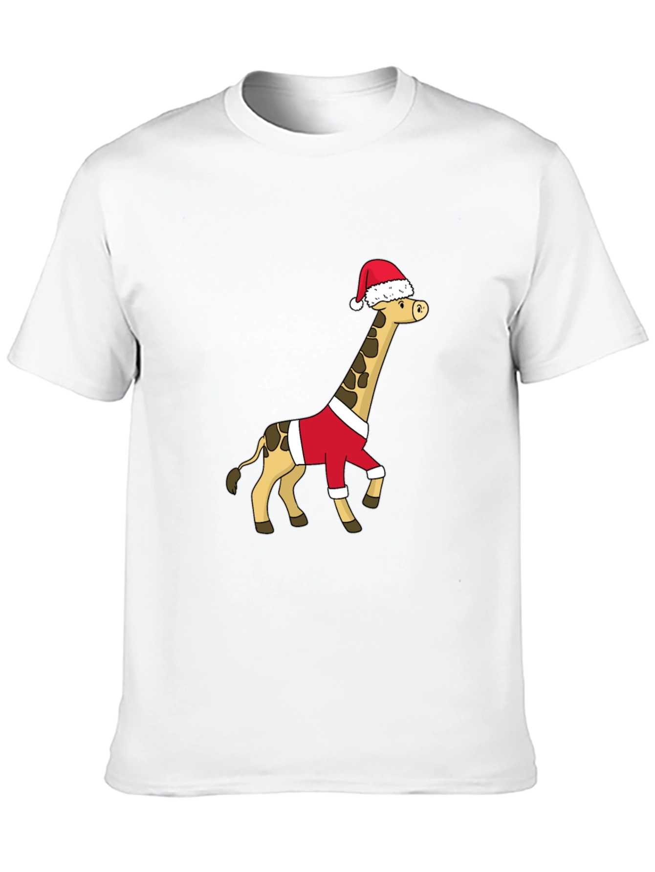 Black Festive Giraffe Santa Shirt - Holiday Cheer view 10