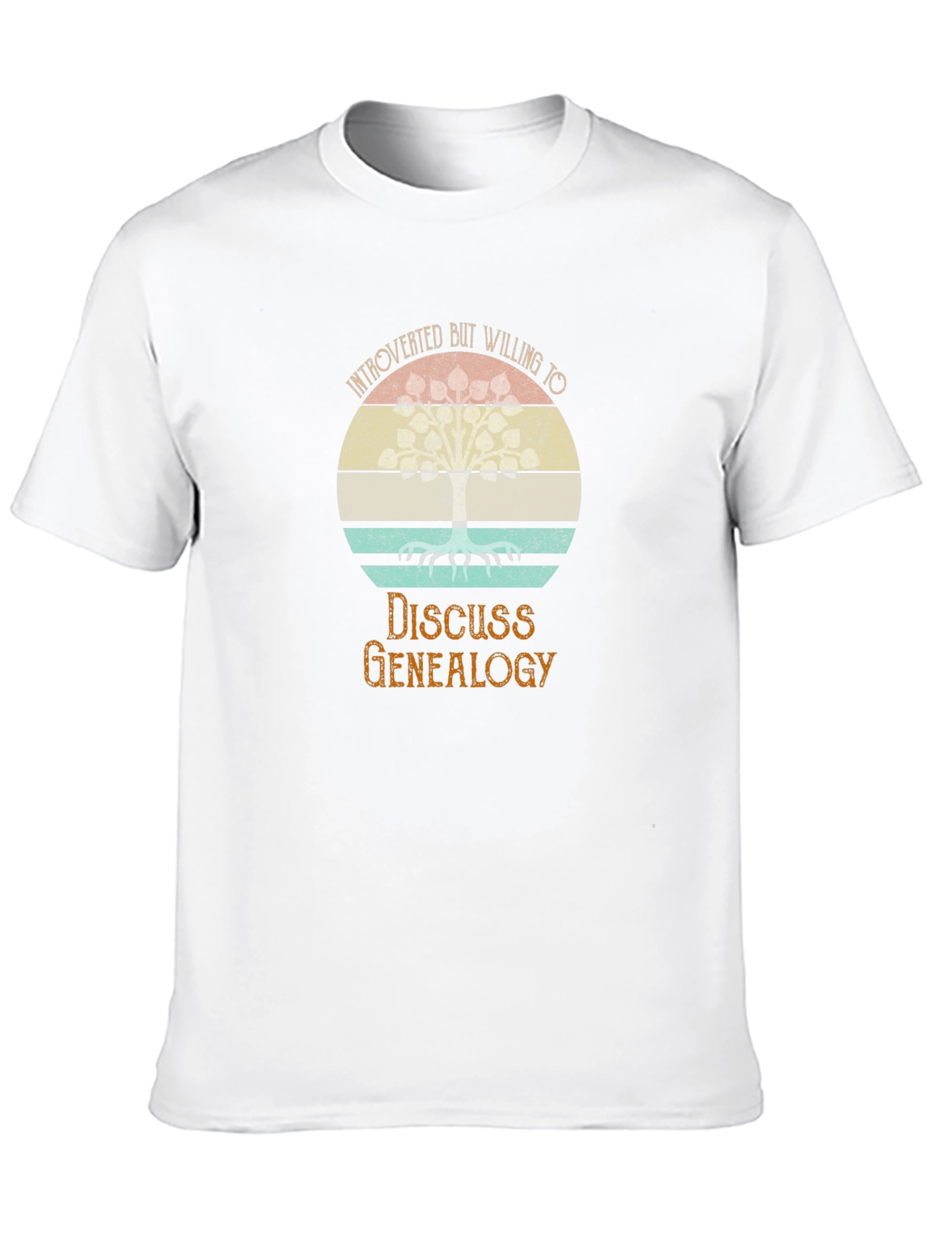 Black Introverted Genealogy T-Shirt - Family Tree Design view 10