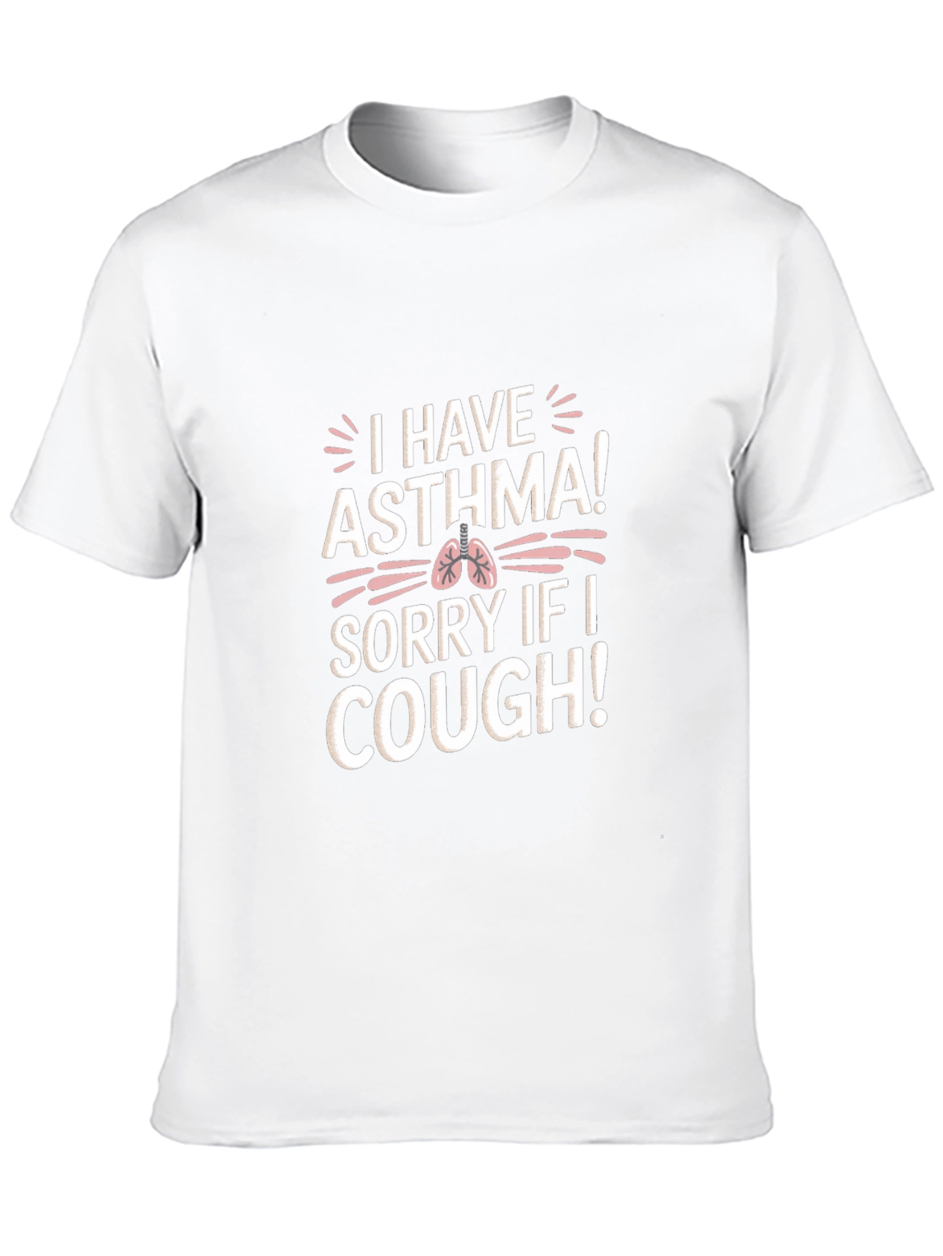 Black Asthma Awareness T-Shirt - Sorry If I Cough view 10