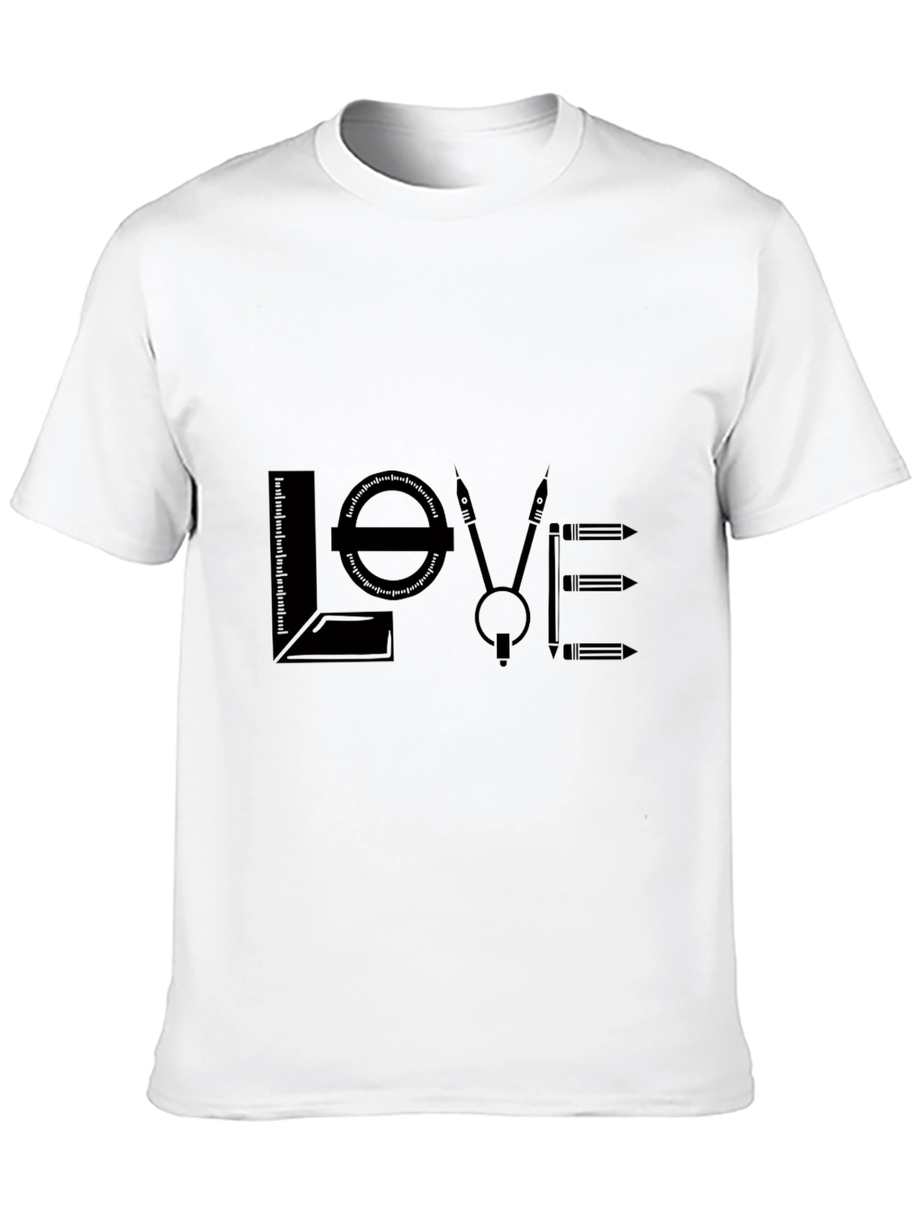 Black Architect Love Graphic T-Shirt - Black Cotton Blend view 10