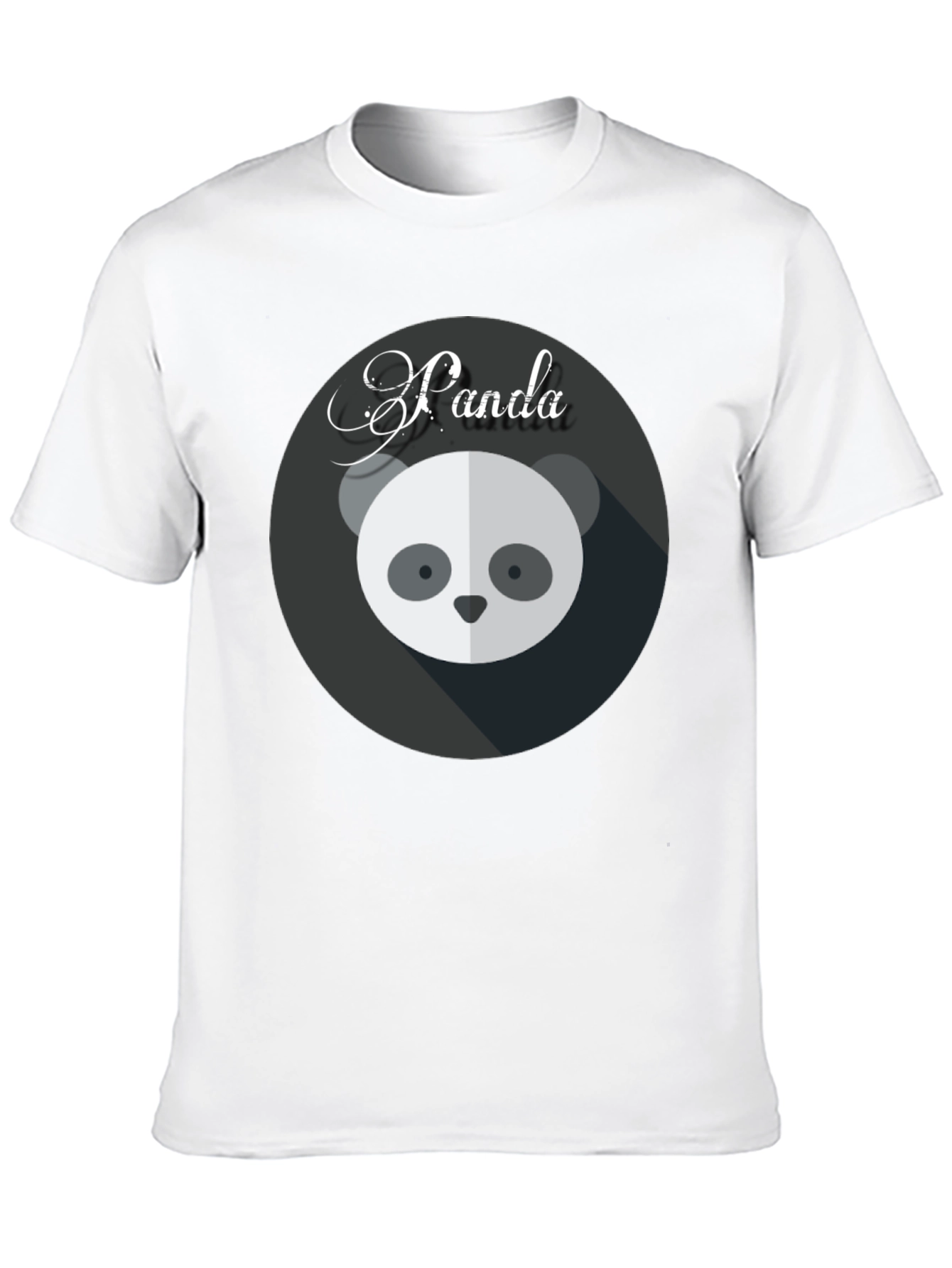 Black Cute Panda Graphic Black T-Shirt view 10