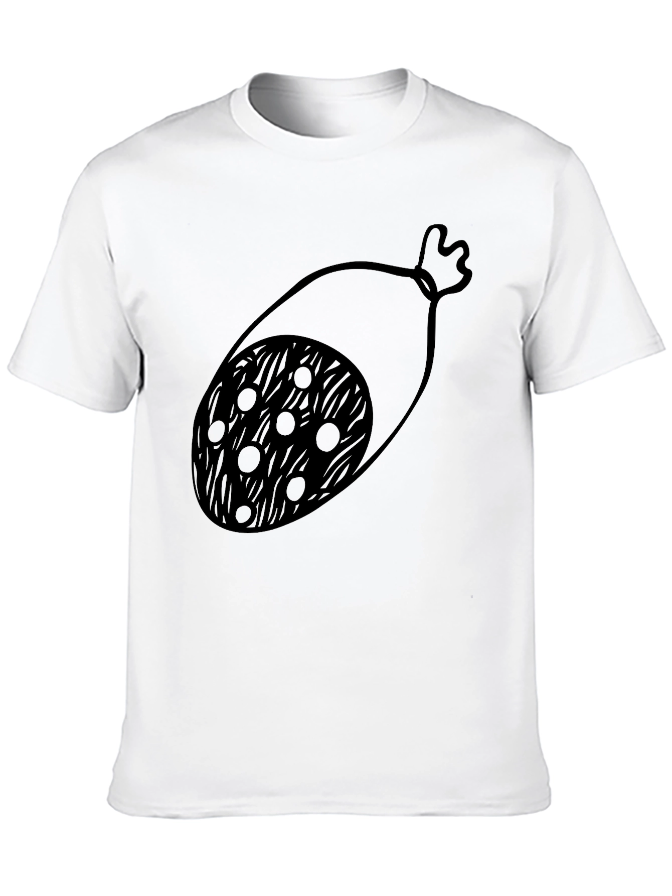 Black Sausage Graphic T-Shirt - Casual Black Tee view 10