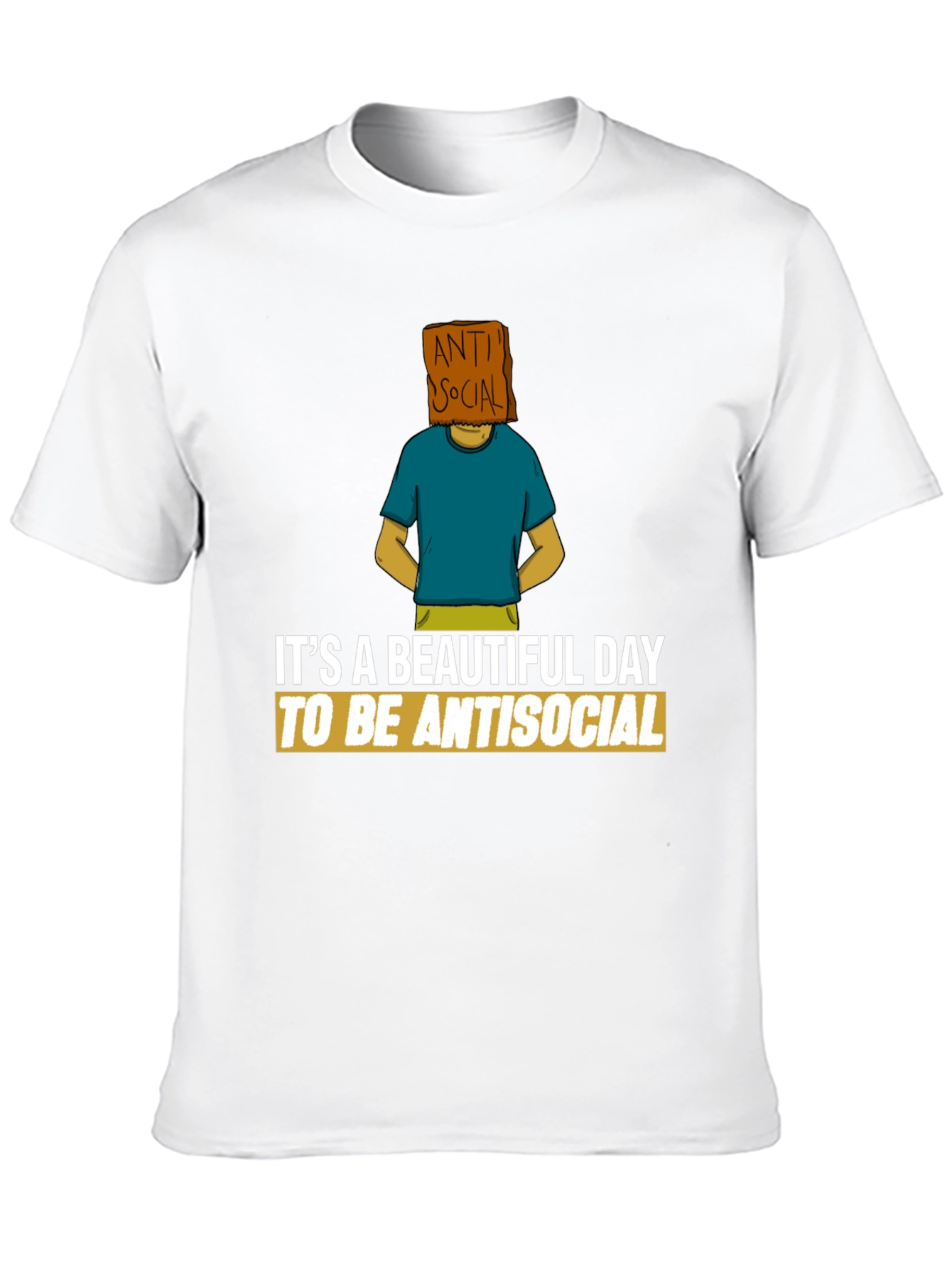 Black Antisocial T-Shirt - Funny Graphic Tee view 10