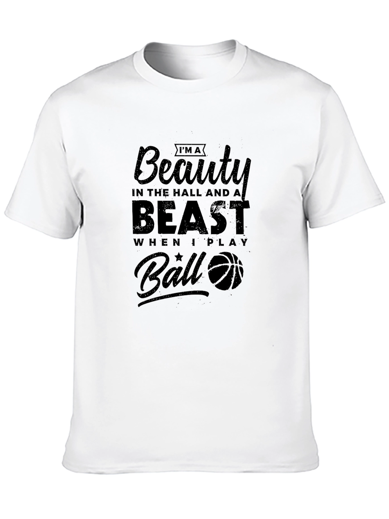 Black Beauty and Beast Basketball T-Shirt view 10