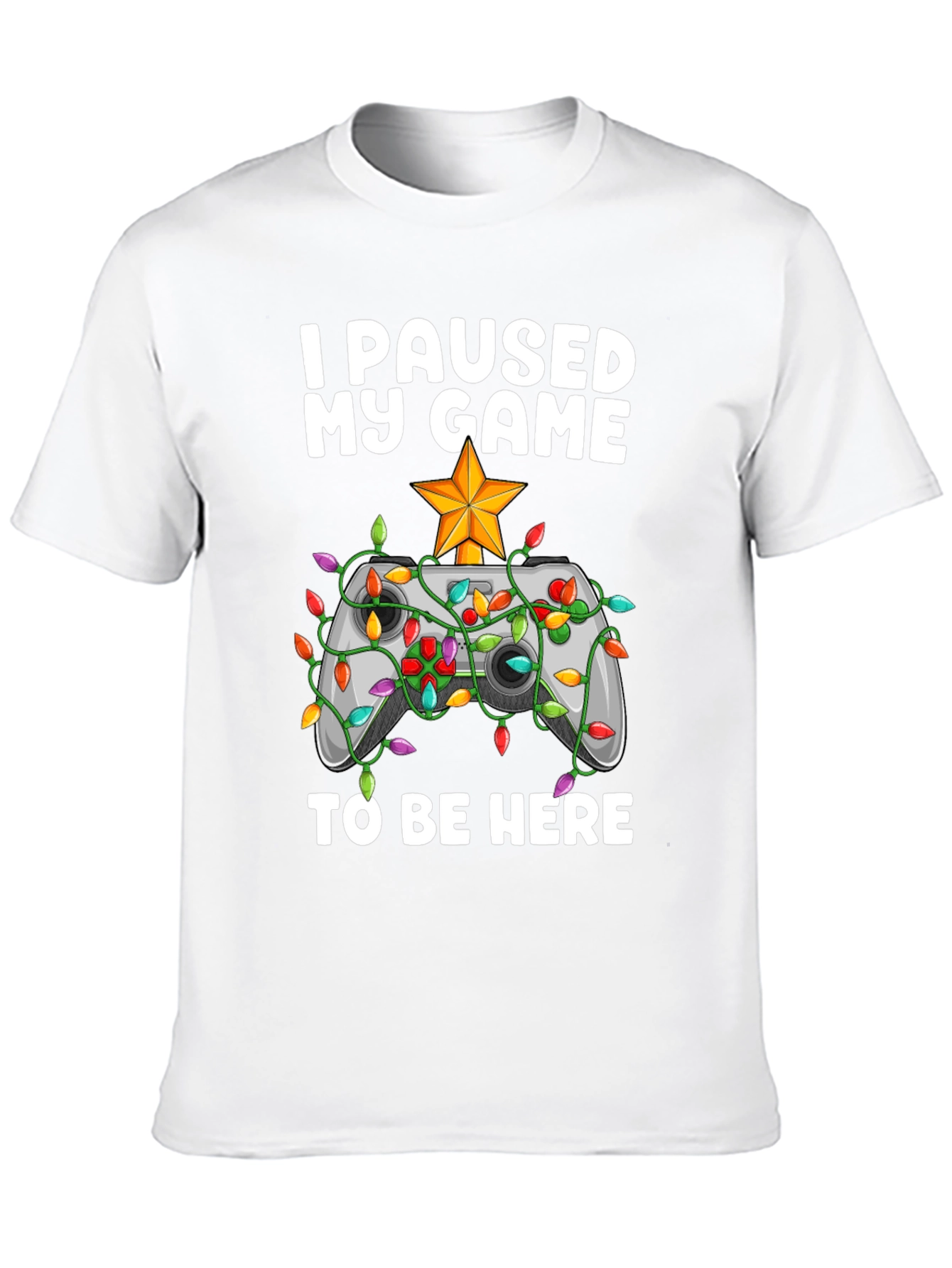 Black I Paused My Game To Be Here Gamer Holiday T-Shirt view 10