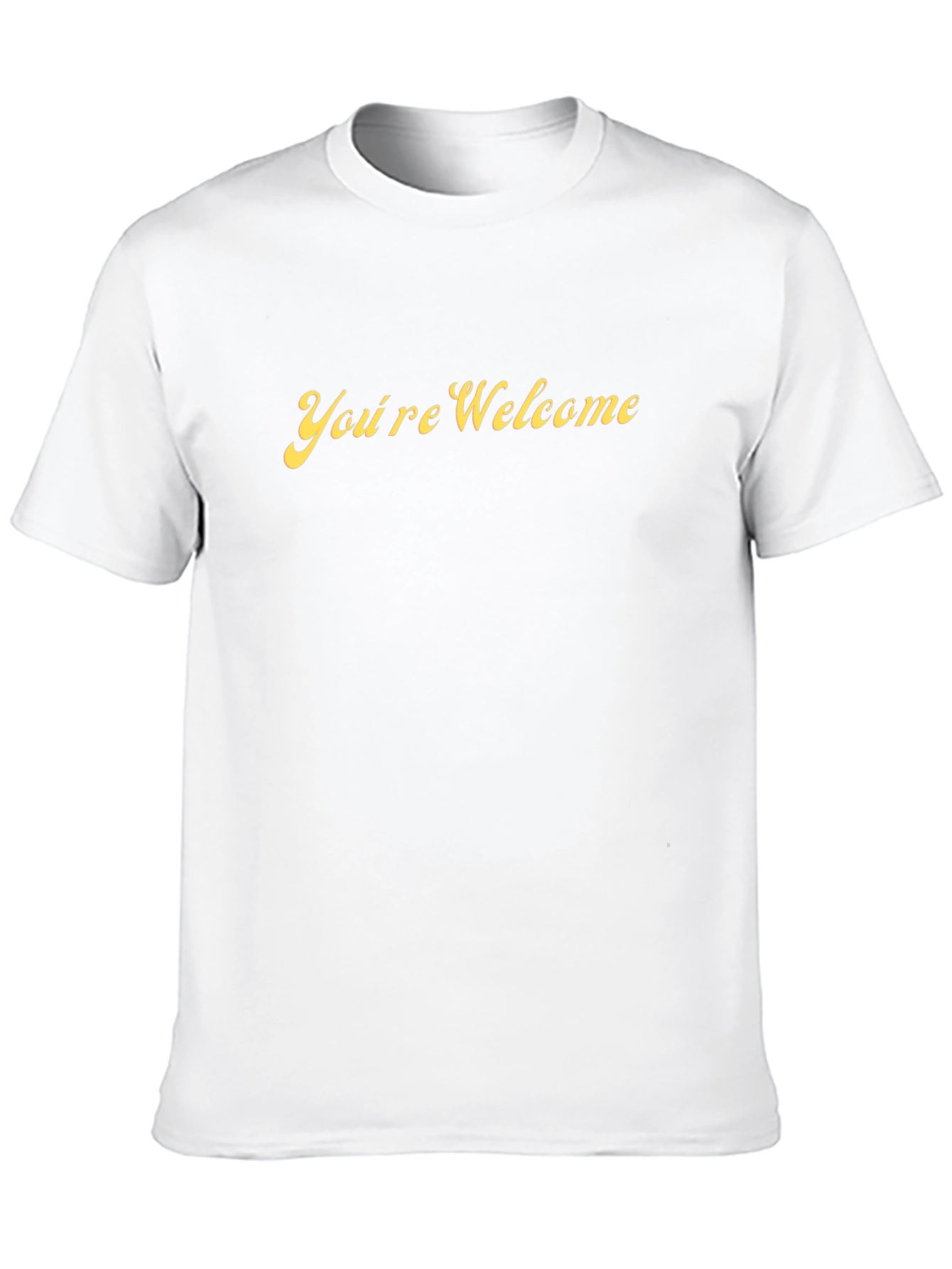 Black You're Welcome Crew Neck T-Shirt - Soft Cotton Blend view 10
