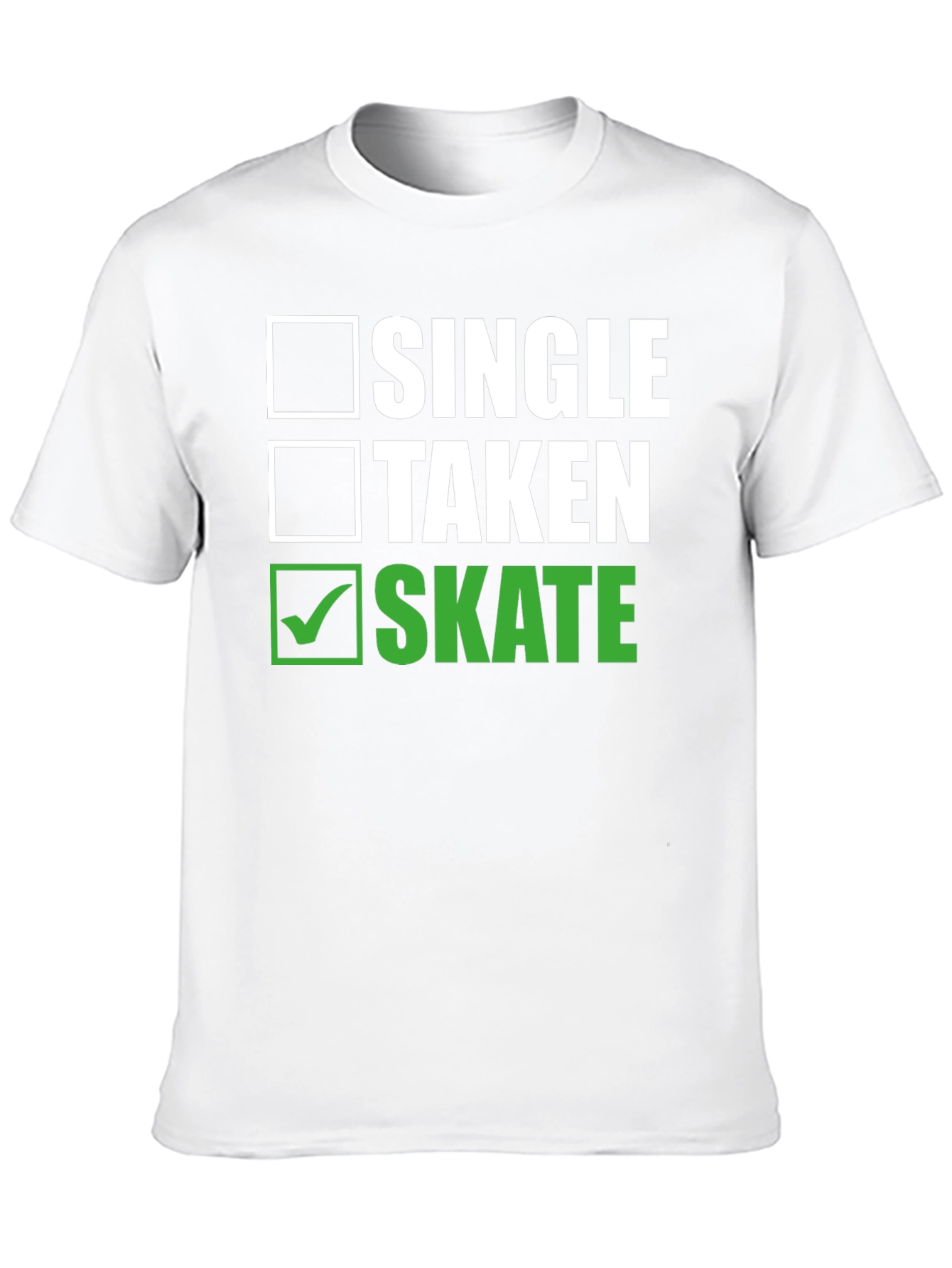 Black Single Taken Skate T-Shirt - Funny Skateboarder Tee view 10
