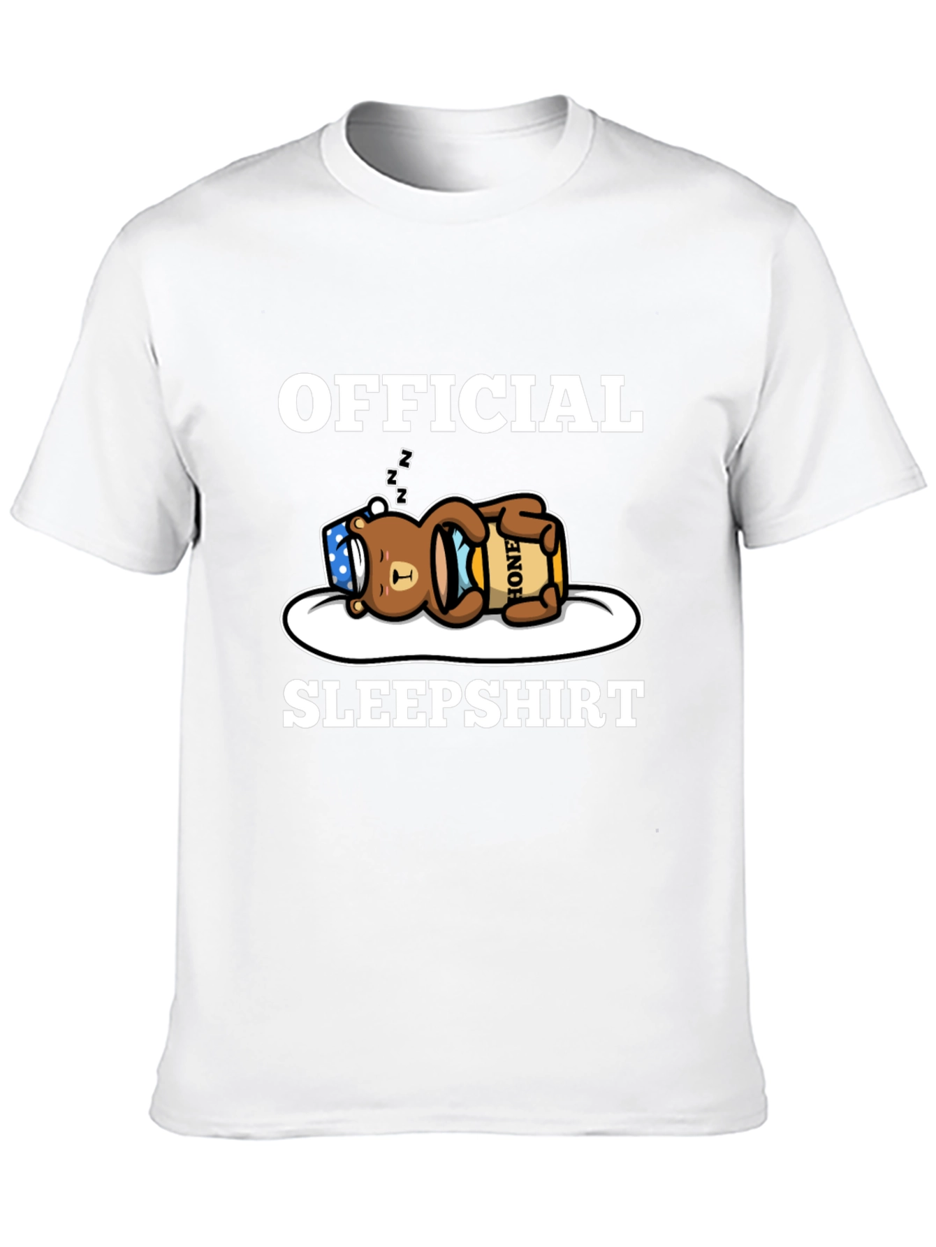 Black Official Sleepshirt - Bear with Honey Pot T-Shirt view 10