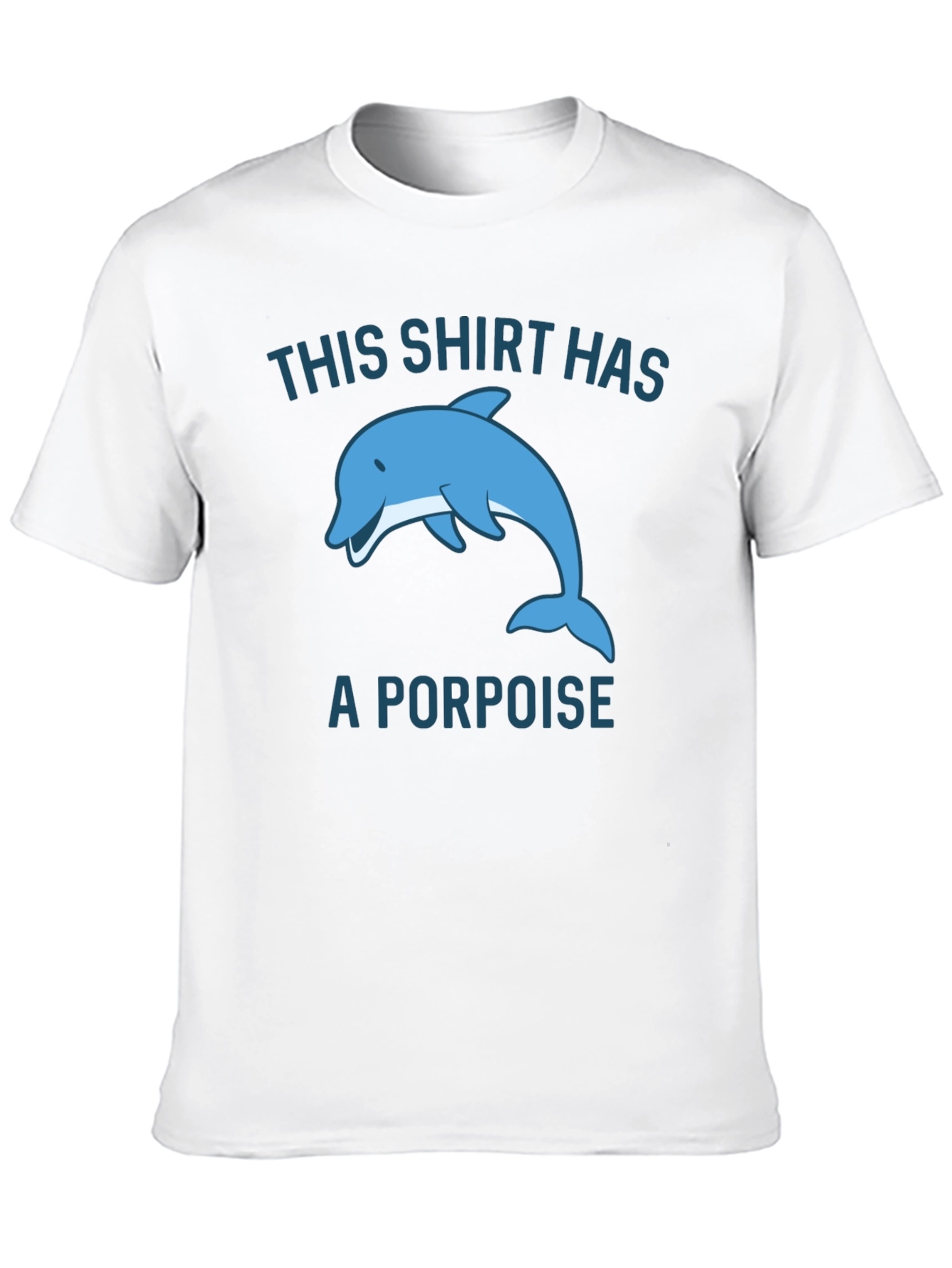 Black Funny Porpoise Graphic T-Shirt view 10