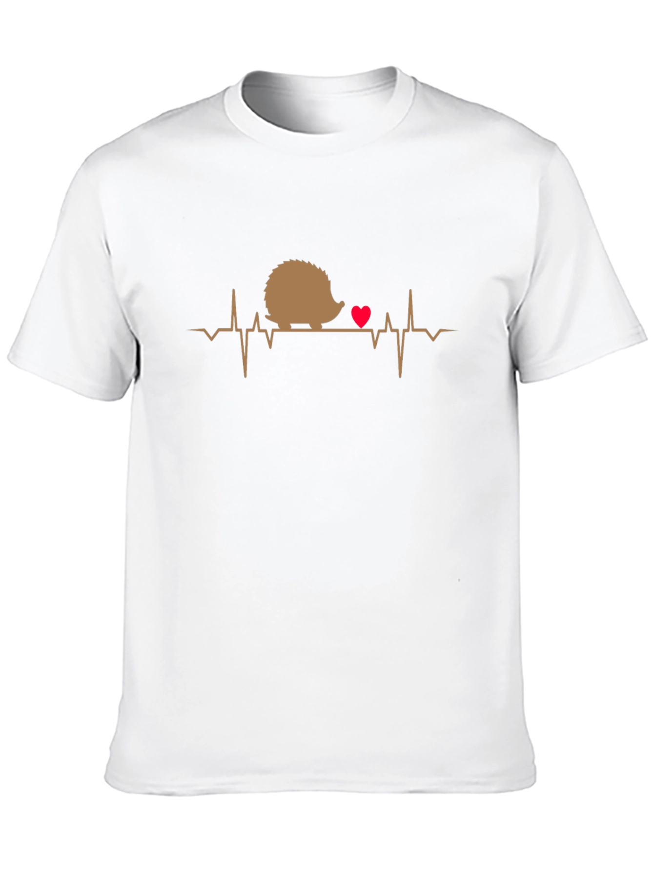 Black Hedgehog Heartbeat Graphic T-Shirt view 10