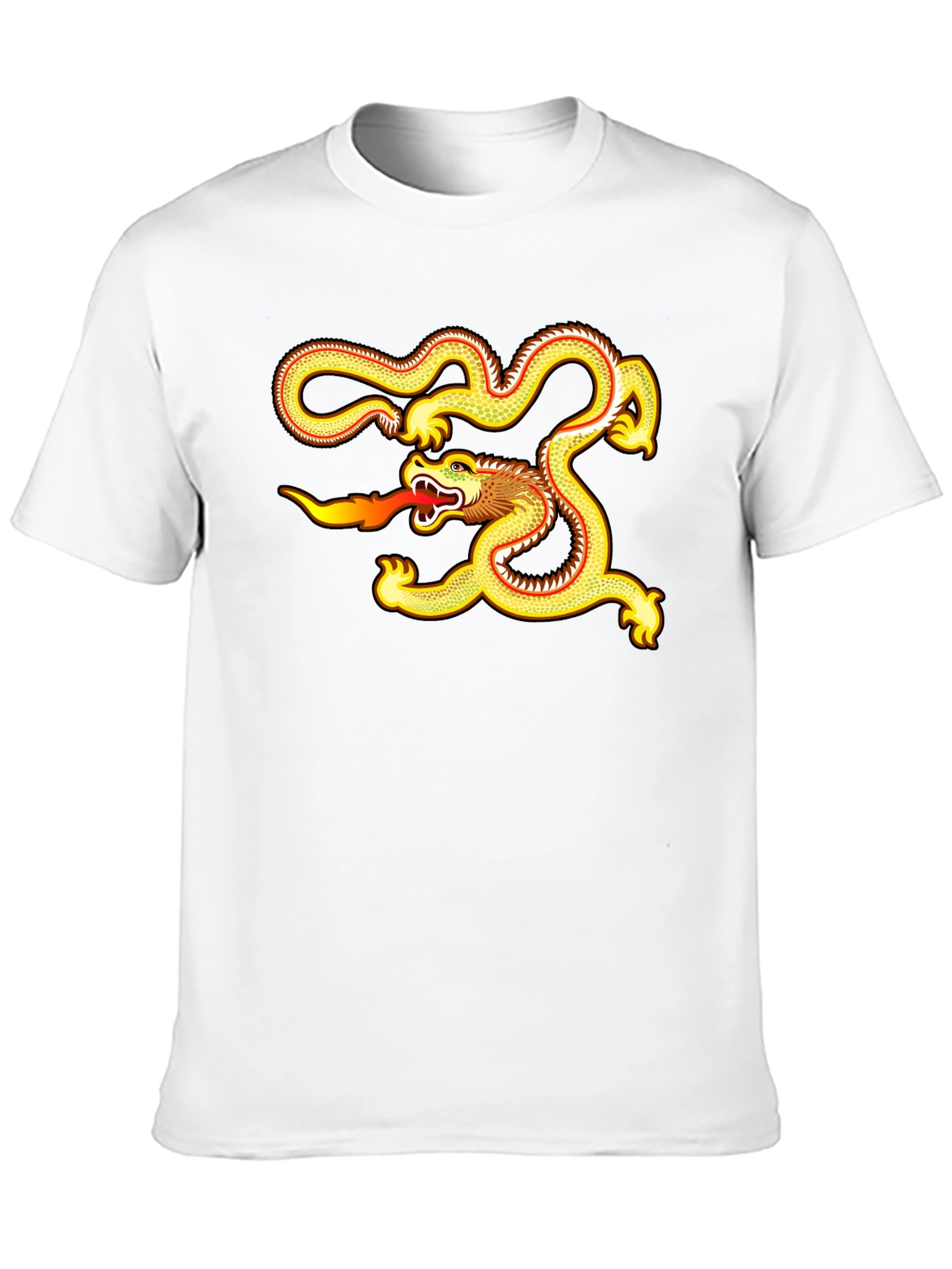 Black Golden Dragon Graphic Tee - Black Cotton Comfort view 10