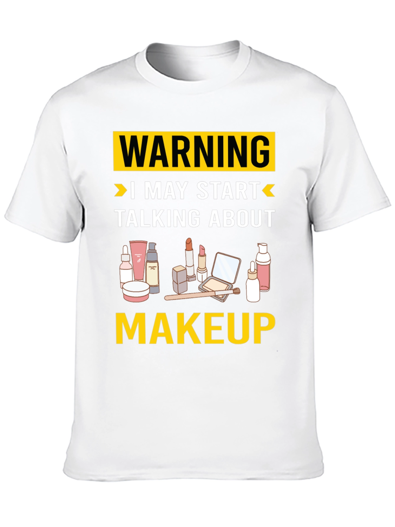 Black Warning Makeup T-Shirt view 10