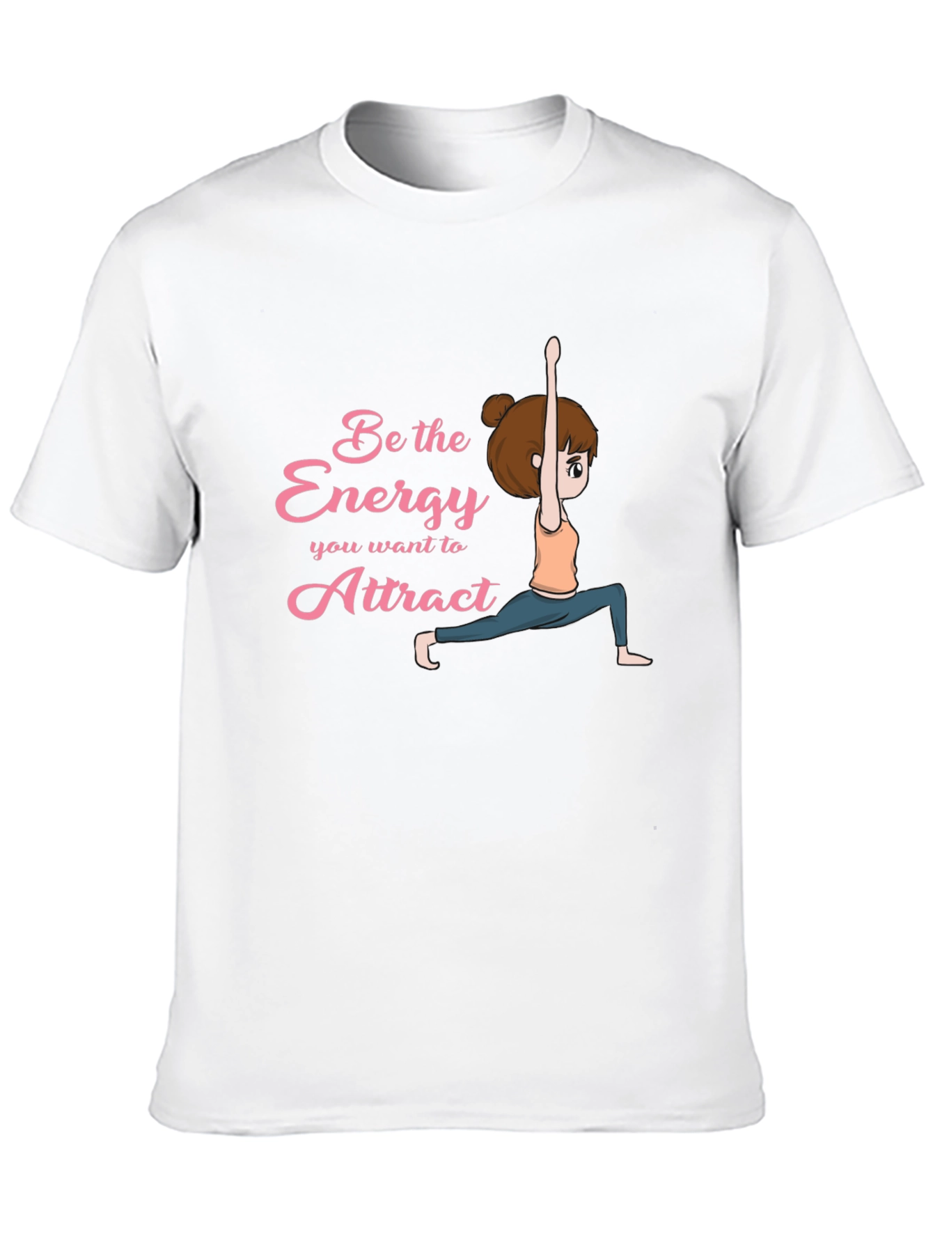 Black Yoga Energy Black T-Shirt: Be the Energy You Want to Attract view 10