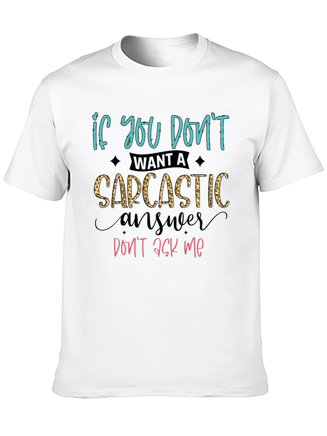 Black Sarcastic Answer Graphic T-Shirt view 10