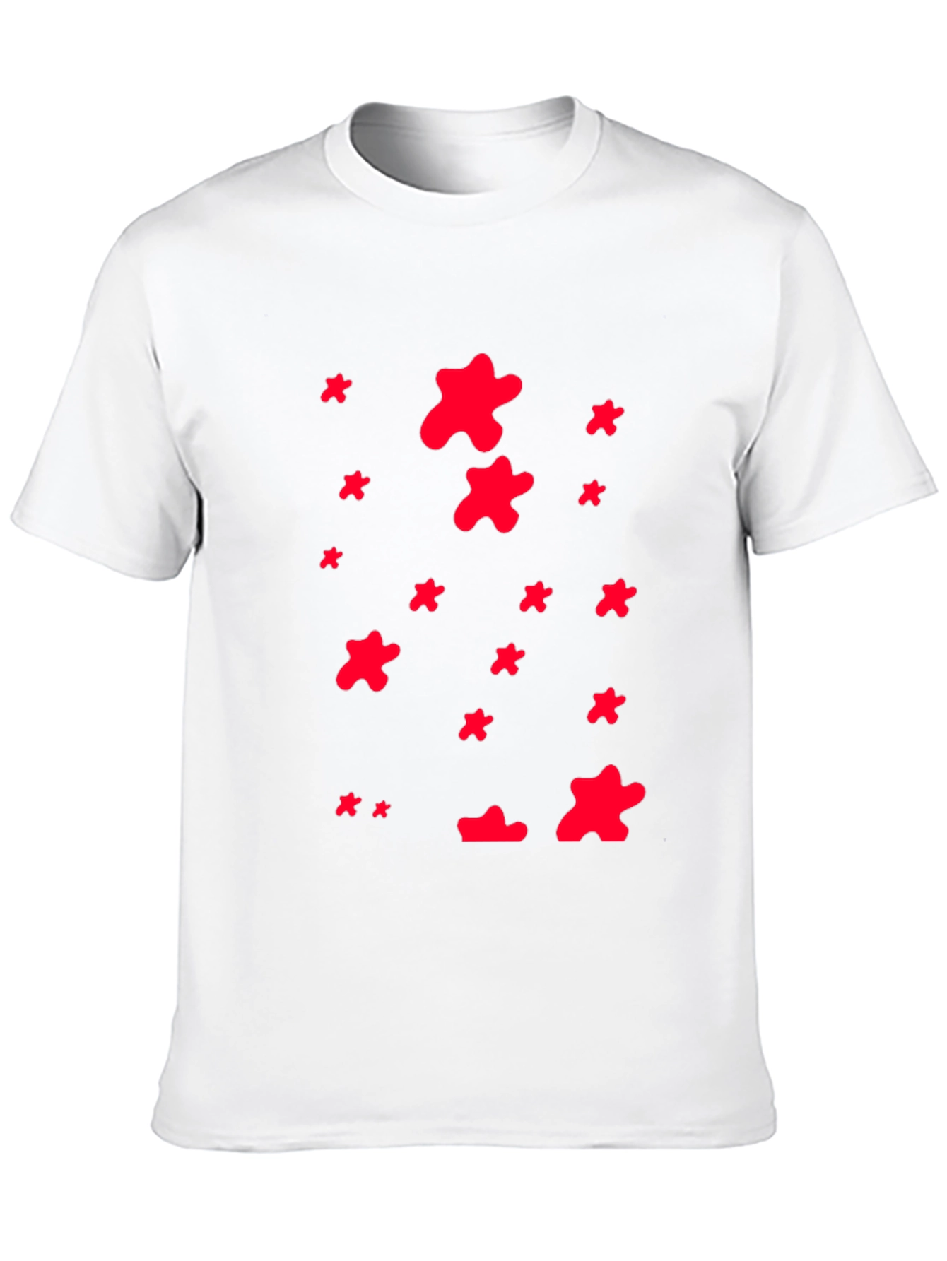 Abstract Print Crew Neck T-Shirt - 10