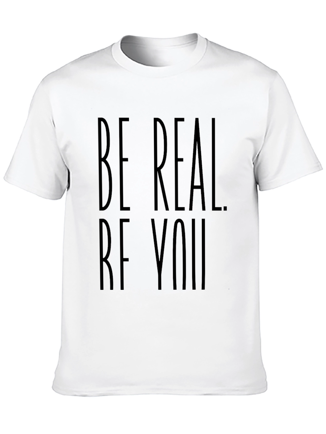 Black Be Real Be You Black Graphic Tee view 10