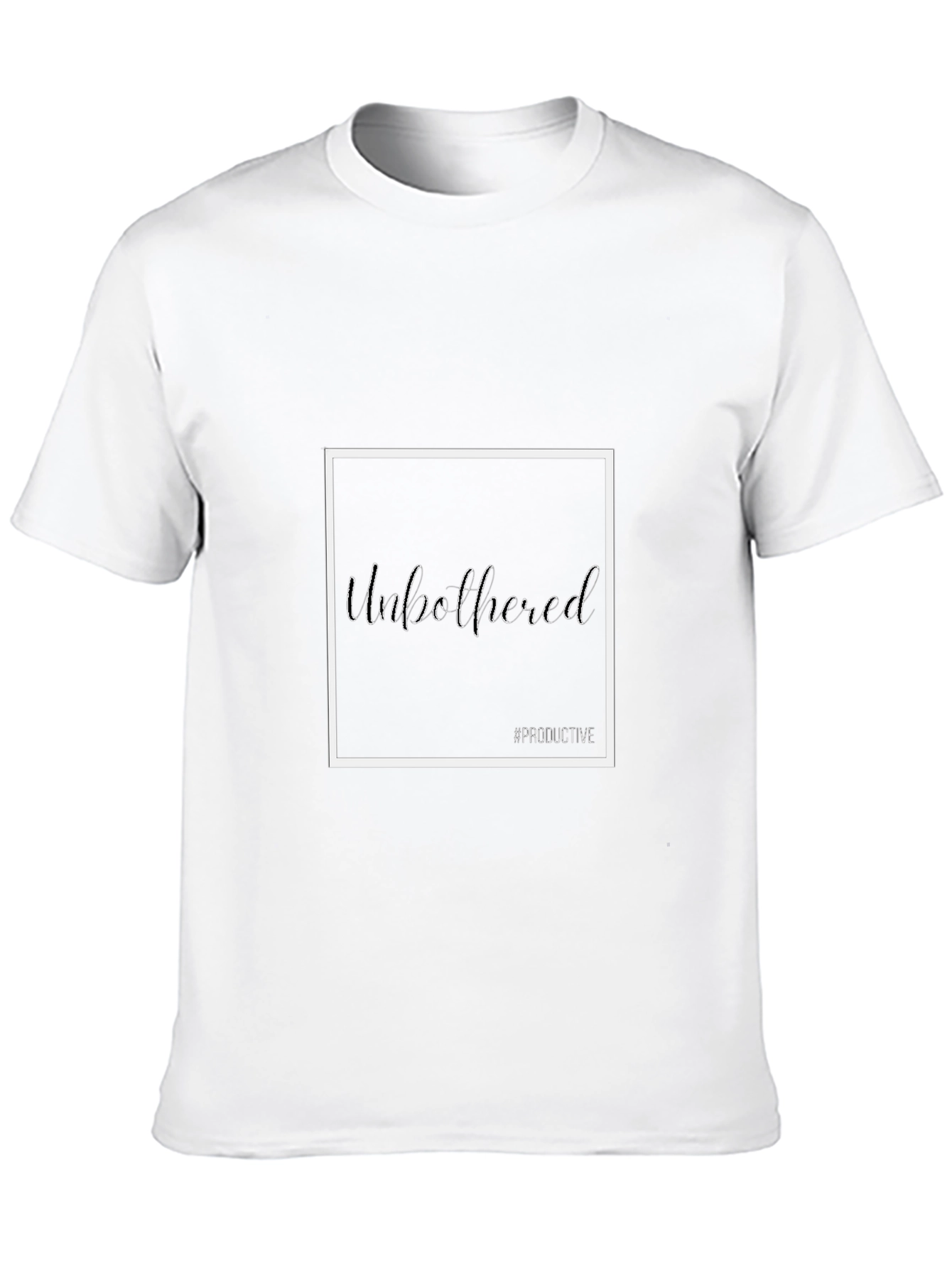 Black Unbothered Men's Black Graphic Tee view 10