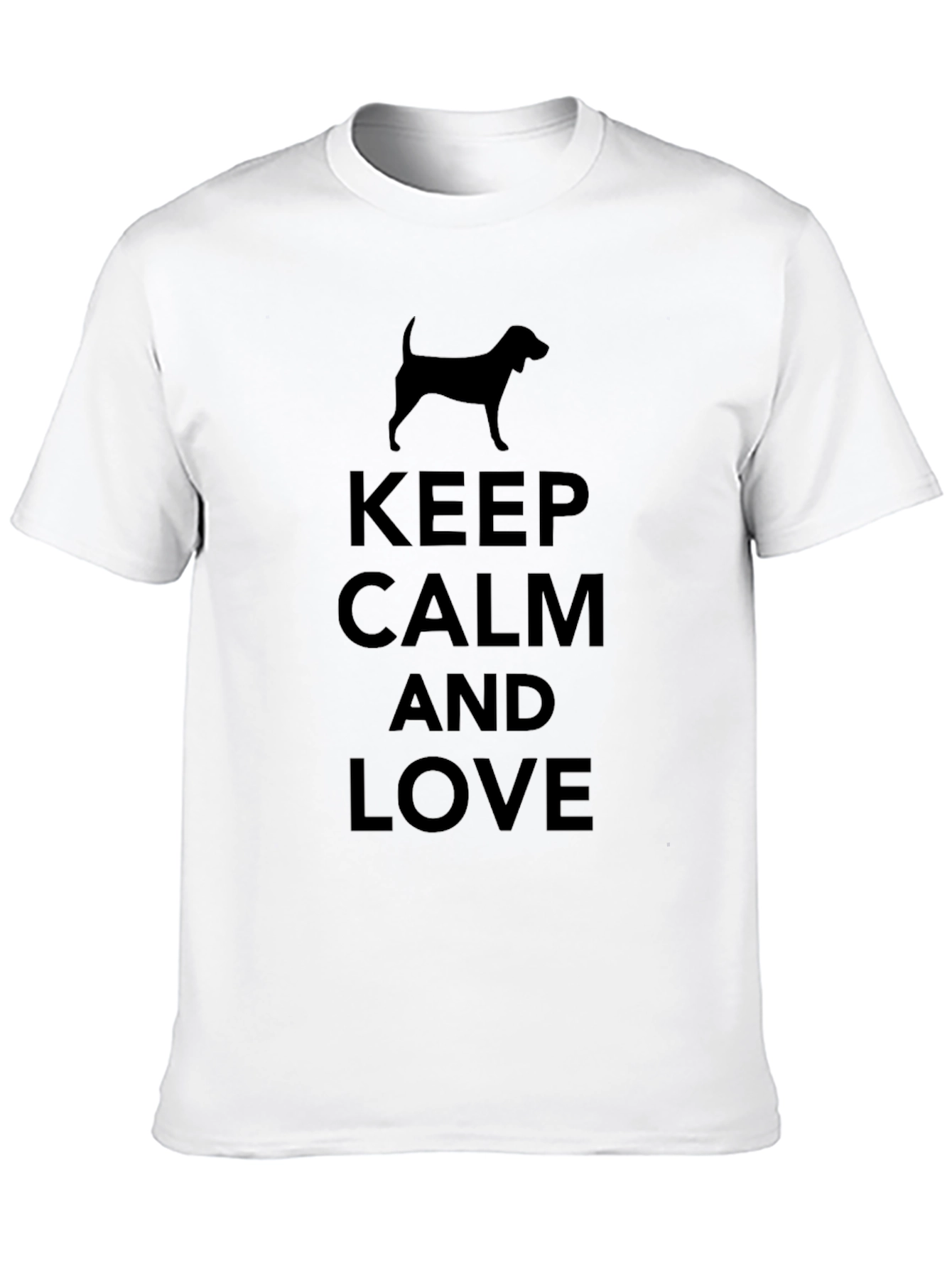 Black Keep Calm & Love Dog Black Graphic Tee view 10