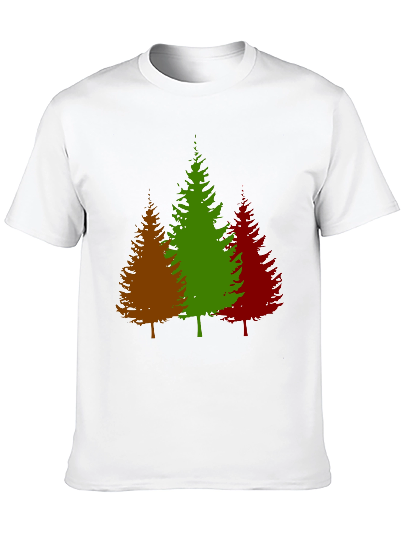 Black Colorful Evergreen Tree Graphic T-Shirt view 10
