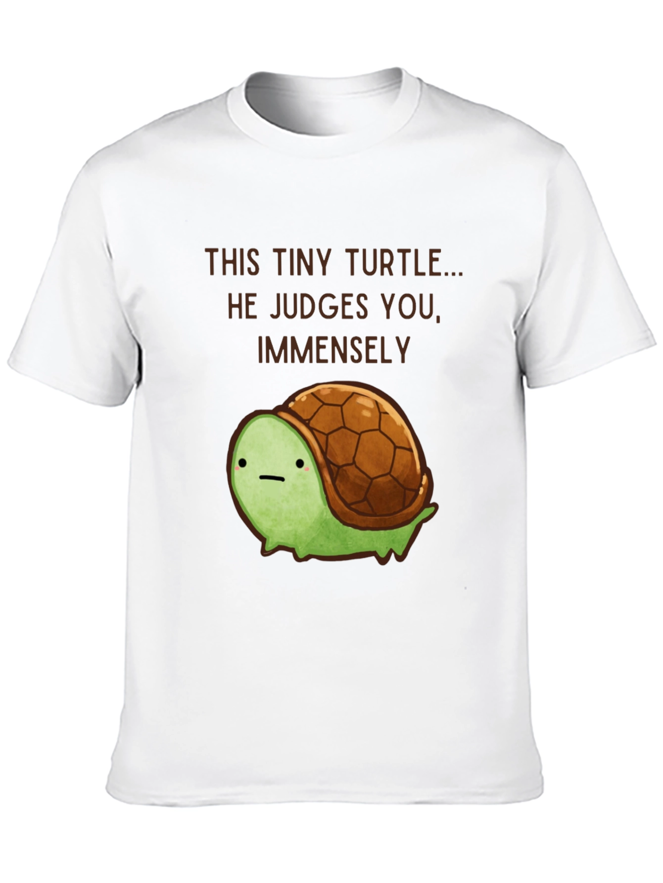 Black Tiny Turtle Judge T-Shirt - Funny Graphic Tee view 10