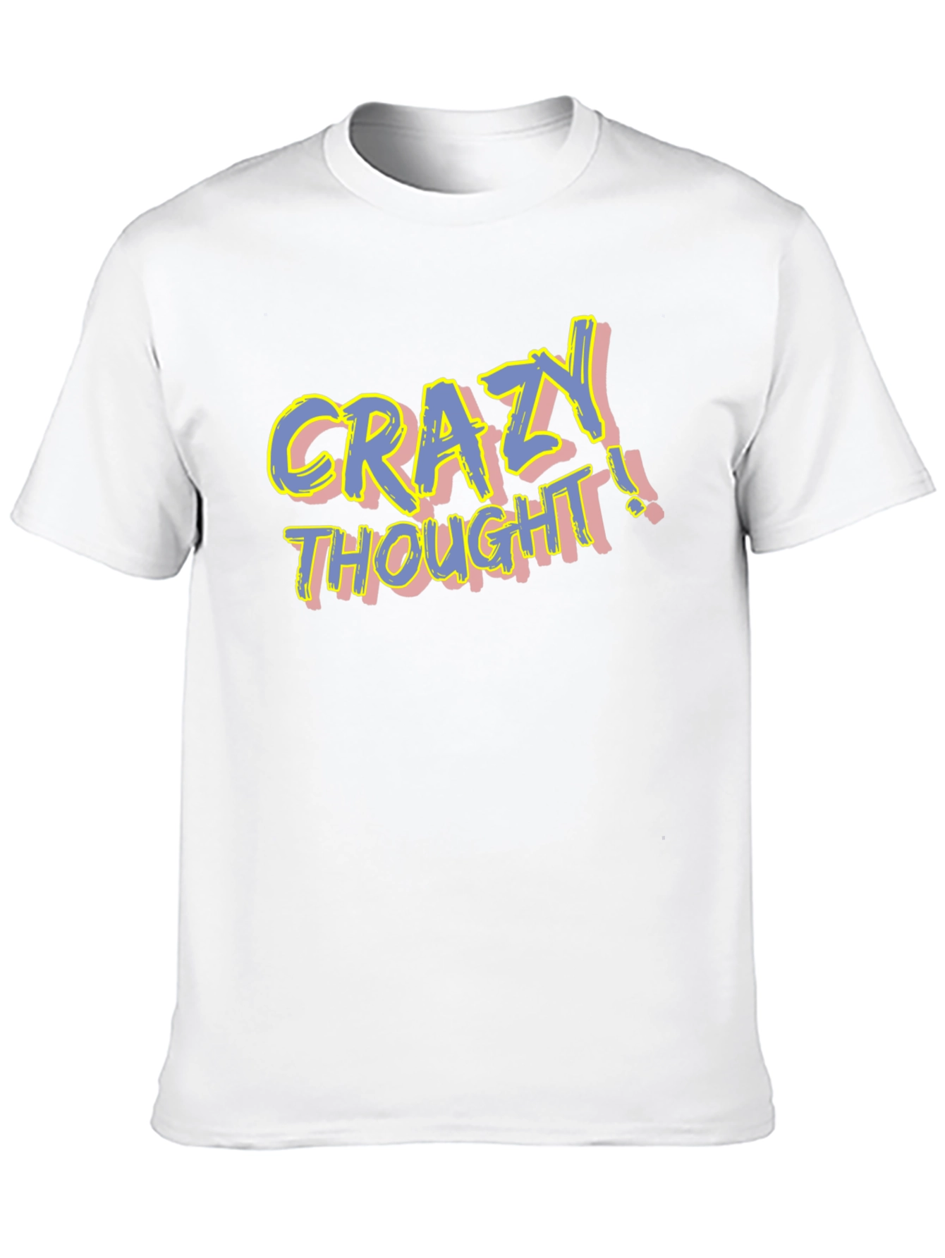 Black Crazy Thought Graphic T-Shirt - Men's Black Tee view 10