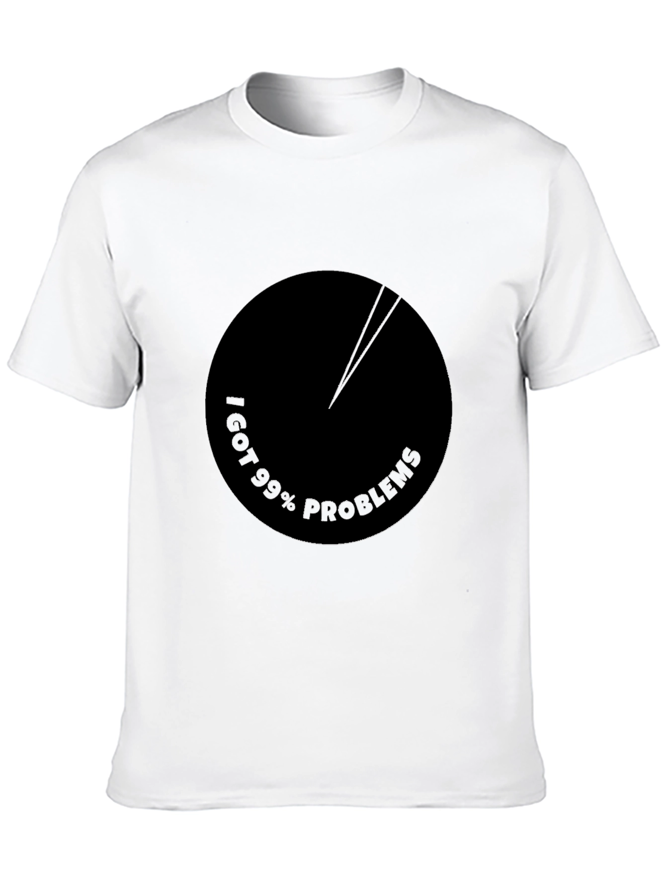 Black 99% Problems Pie Chart Black T-Shirt view 10