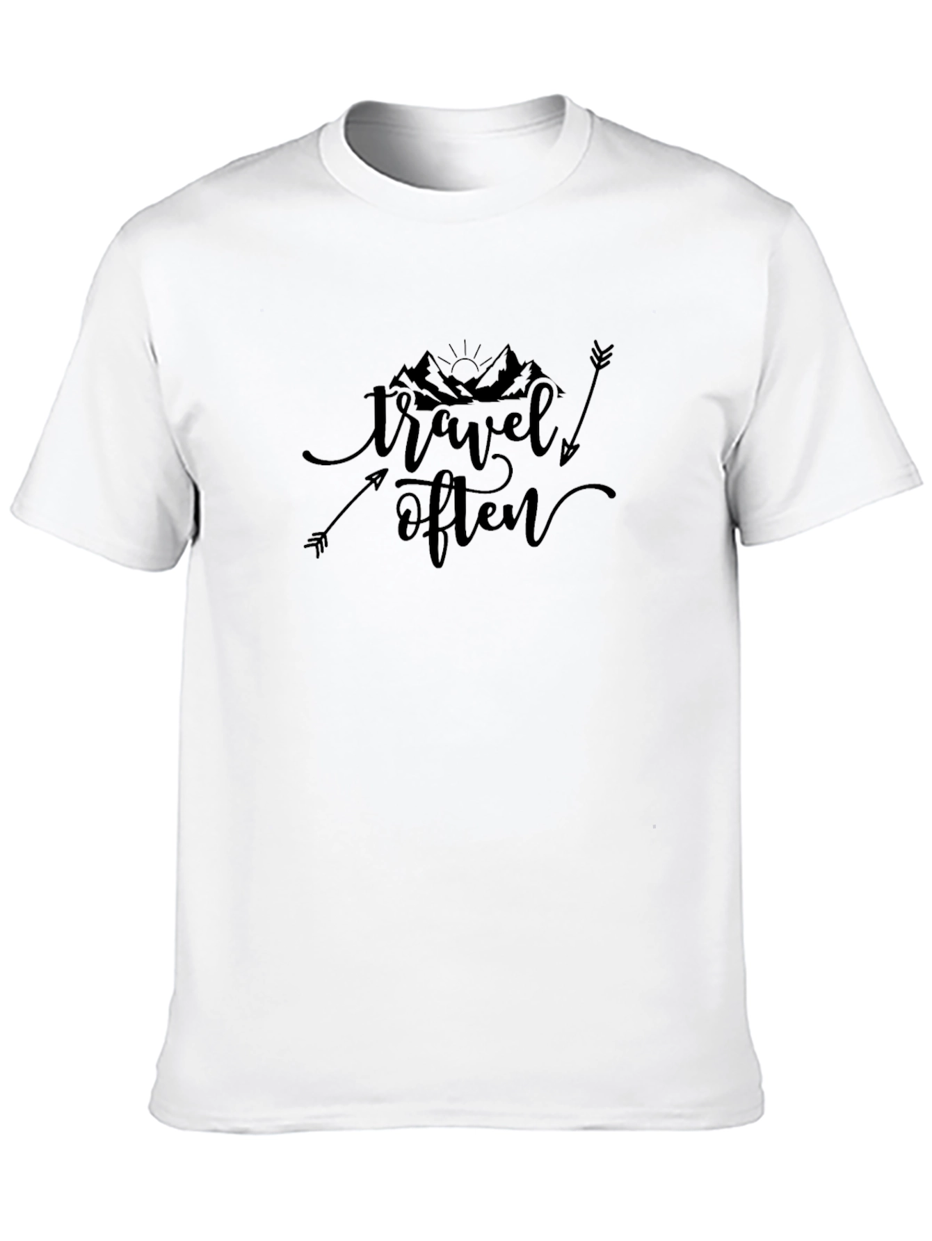 Black Travel Often Black T-Shirt view 10