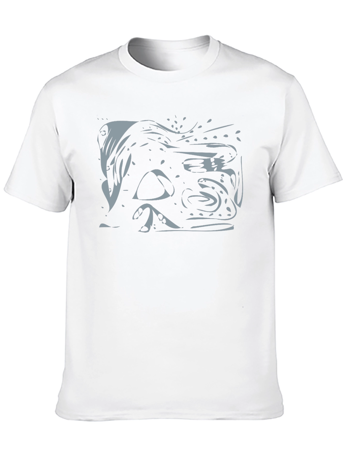 Black Abstract Graphic Print Black T-Shirt view 10