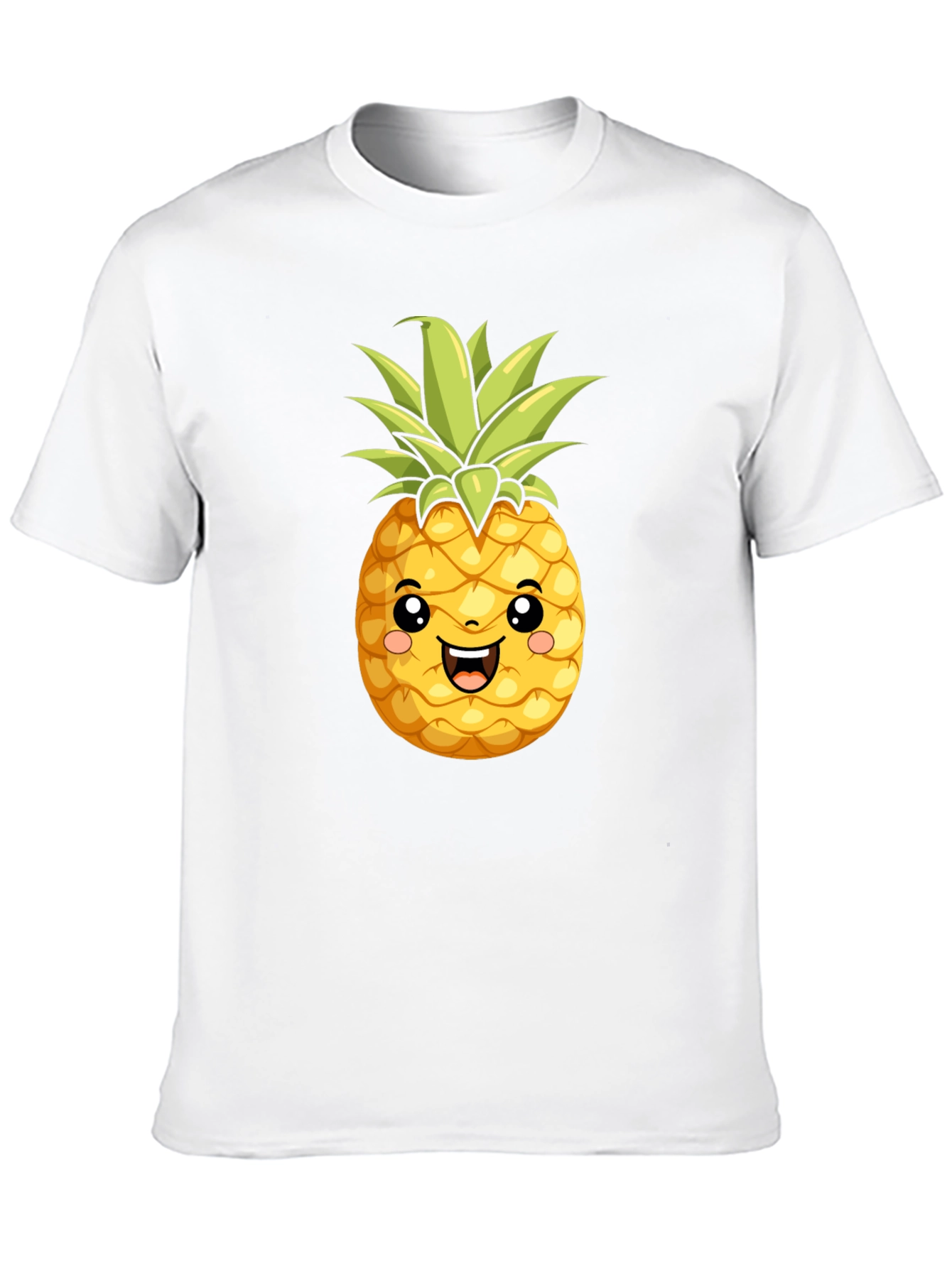Black Cute Pineapple Graphic Black T-Shirt view 10