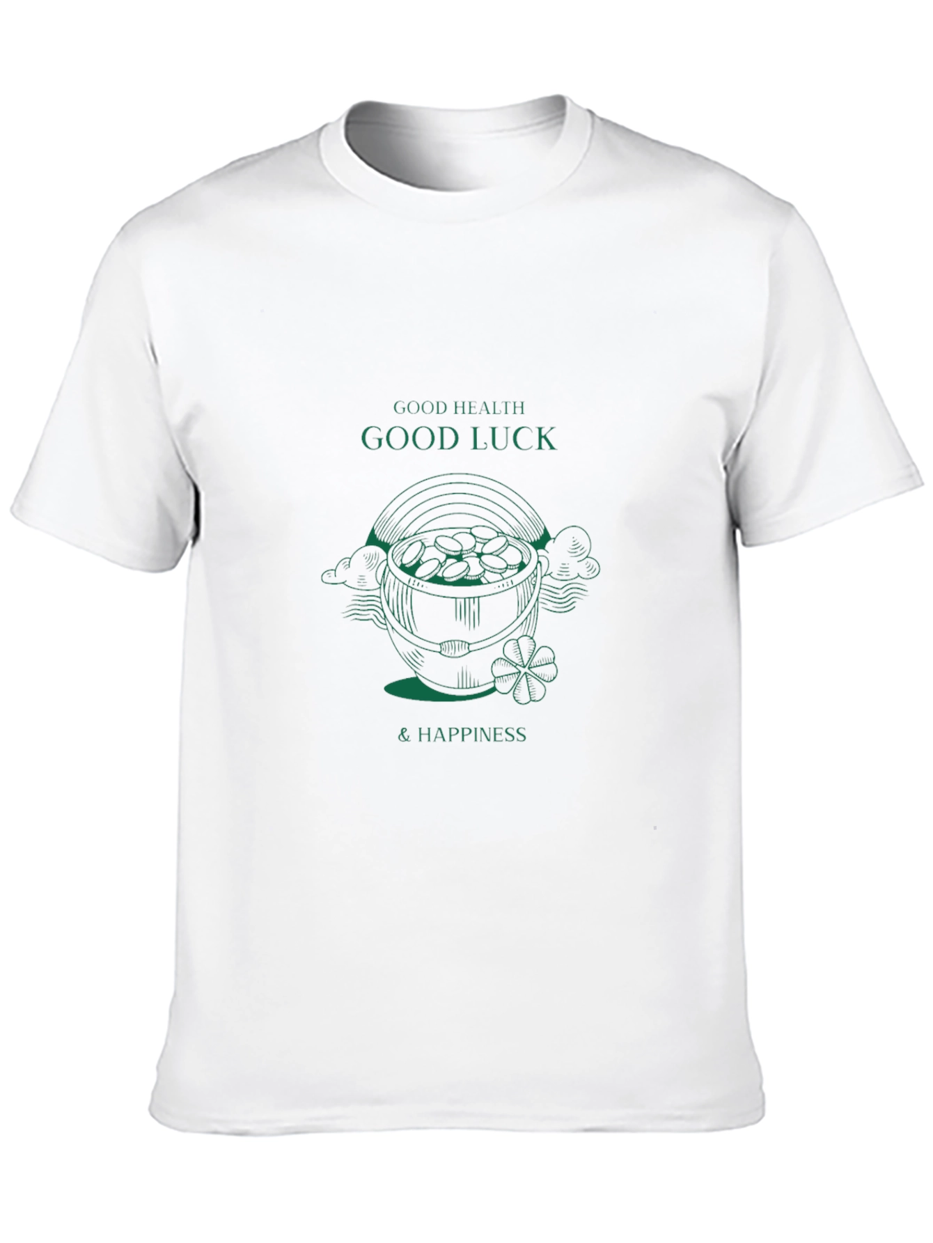 Black Lucky Charm Black T-Shirt - Good Health, Luck & Happiness view 10