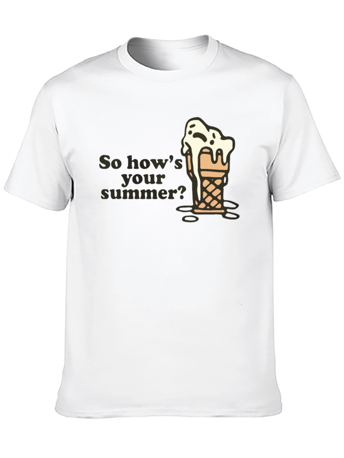 Black Summer Ice Cream Men's T-Shirt view 10