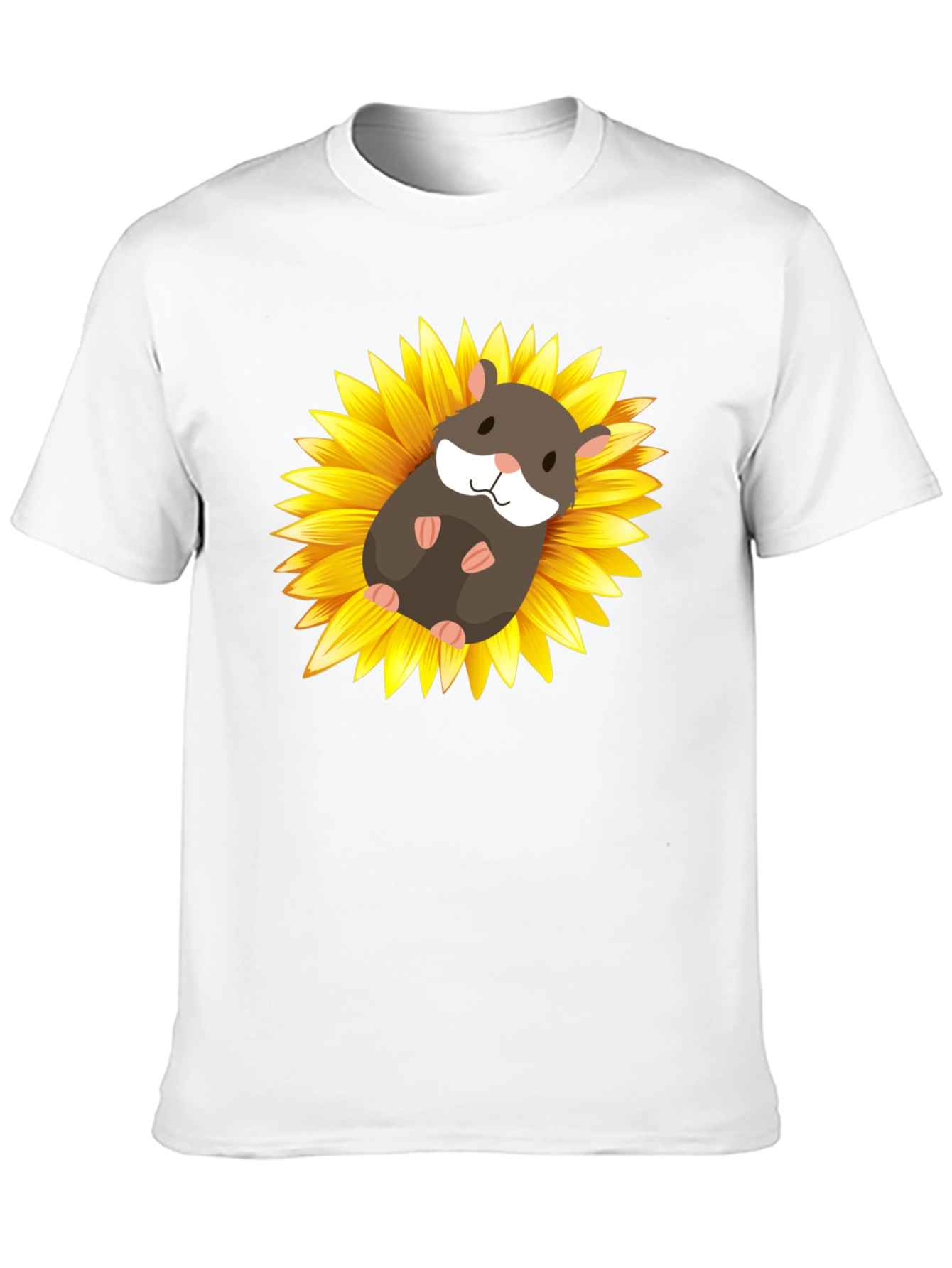 Black Hamster Sunflower Graphic T-Shirt view 10