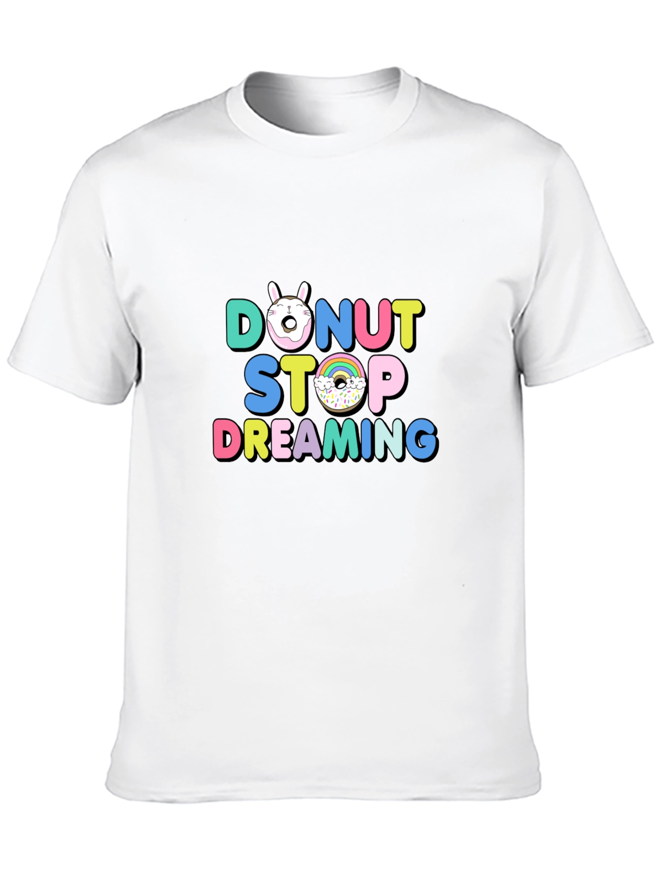 Black Donut Stop Dreaming Graphic T-Shirt view 10