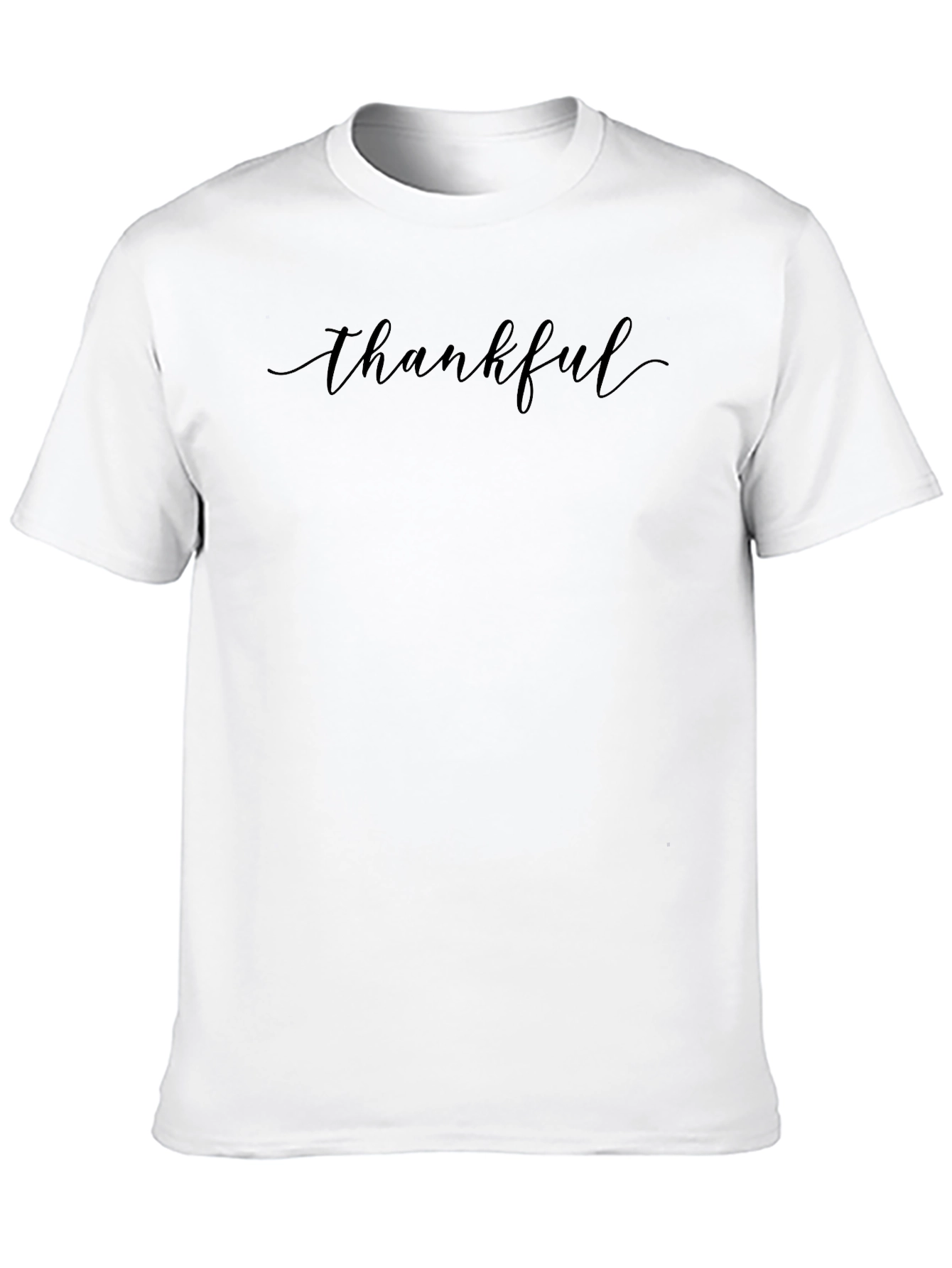 Black Thankful Graphic Tee - Black Cotton Blend view 10