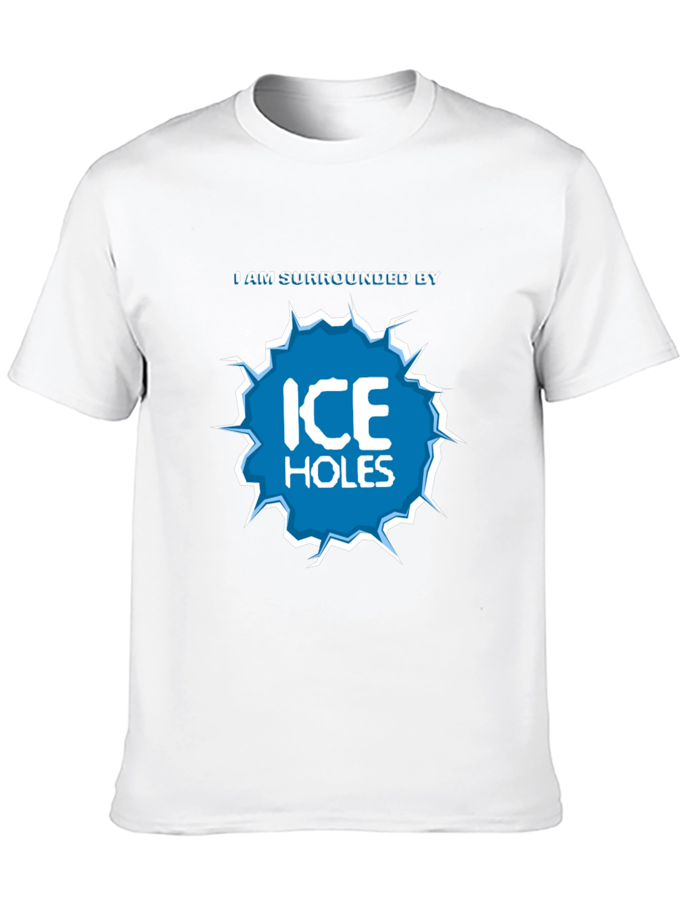 Black I Am Surrounded by Ice Holes Graphic T-Shirt view 10