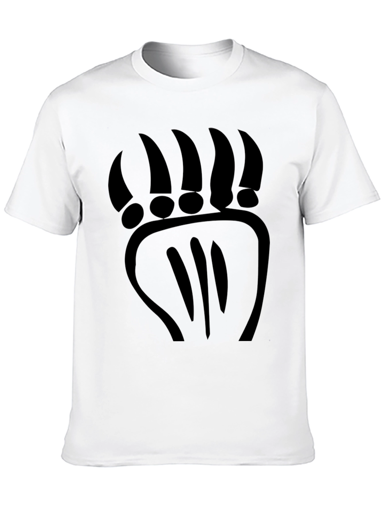 Black Black Bear Paw Print T-Shirt - Casual Comfort view 10