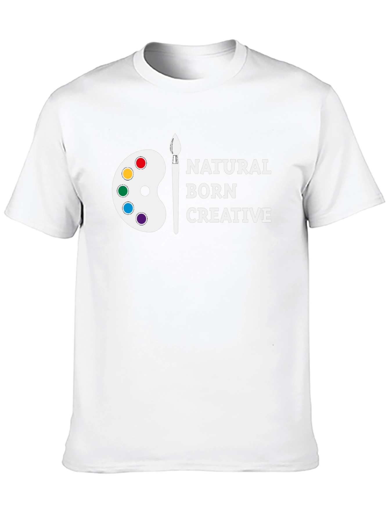 Black Natural Born Creative Black Graphic T-Shirt view 10