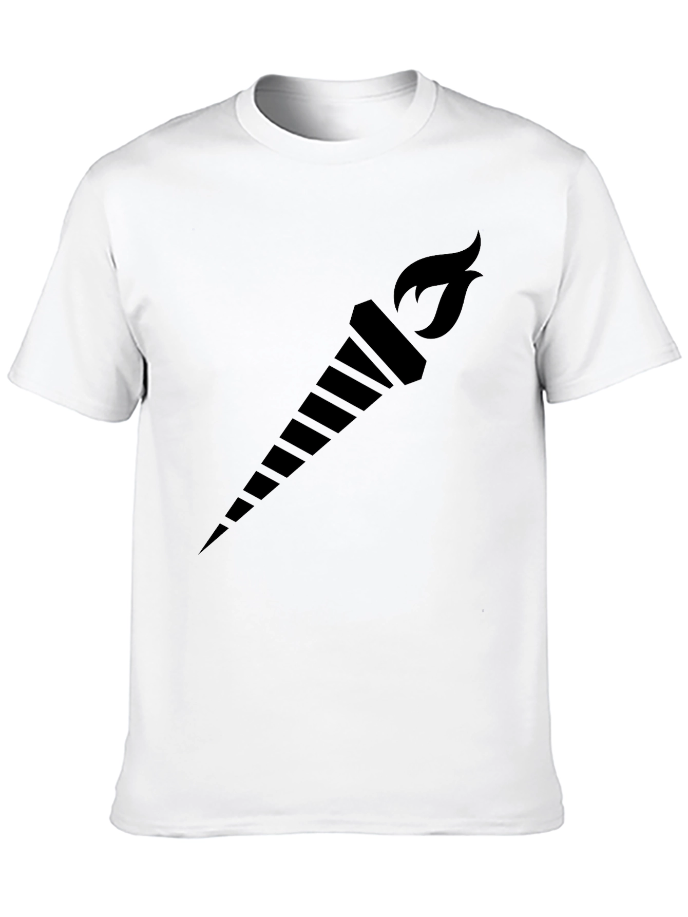 Black Torch Graphic Tee - Bold Black Design view 10