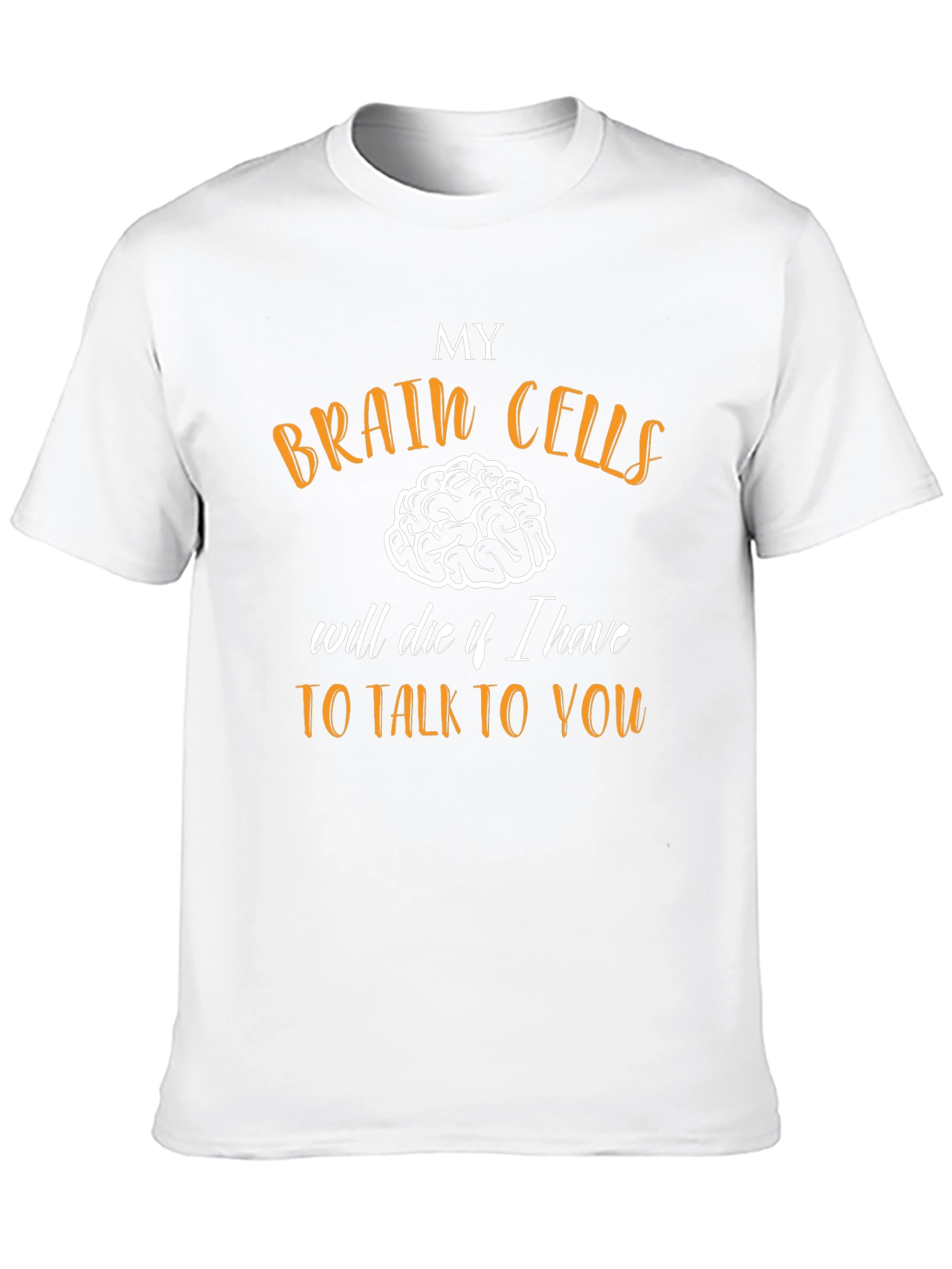 Black Funny Brain Cells Graphic Novelty T-Shirt view 10