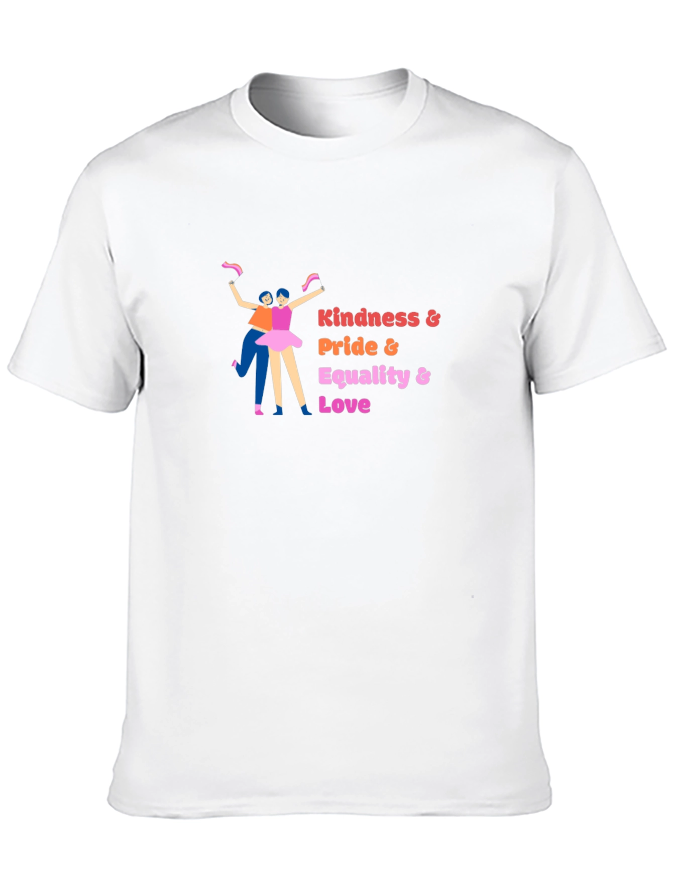 Black Kindness Pride Equality Love Graphic Tee - Black view 10