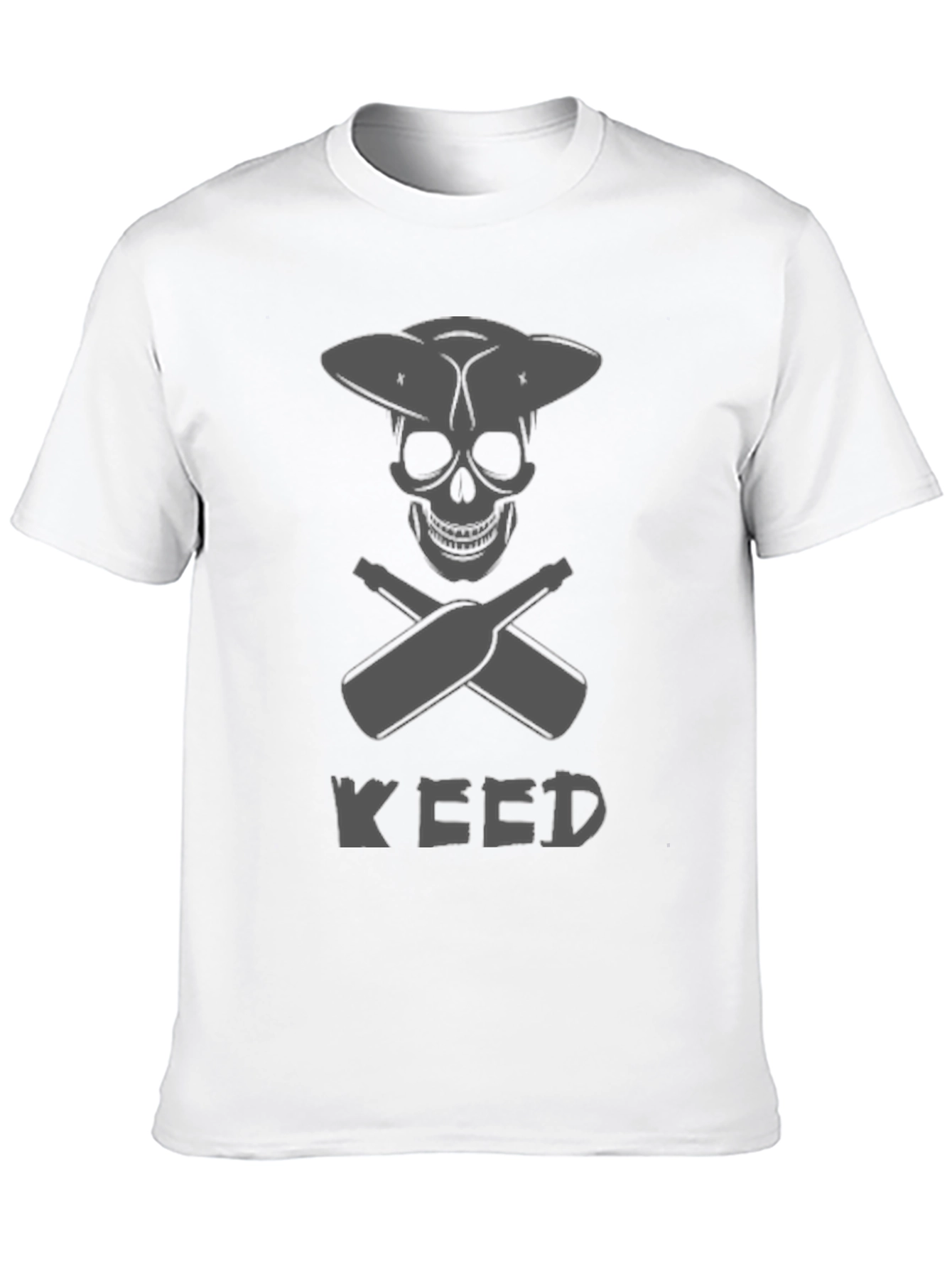 Skull & Crossed Bottles "Weed" T-Shirt - Black - 10