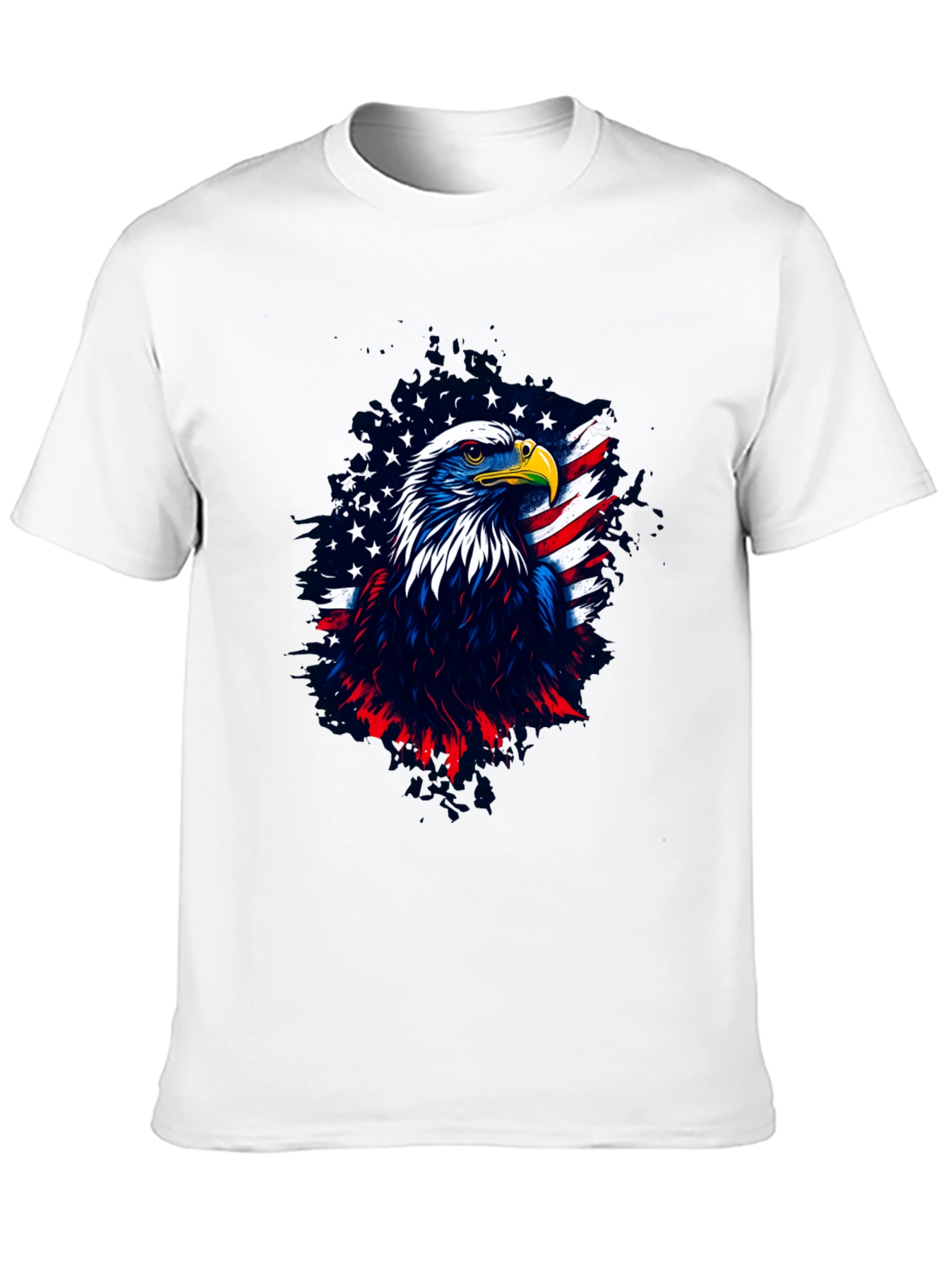 Black Patriotic Eagle Graphic Tee - Men's Black T-Shirt view 10