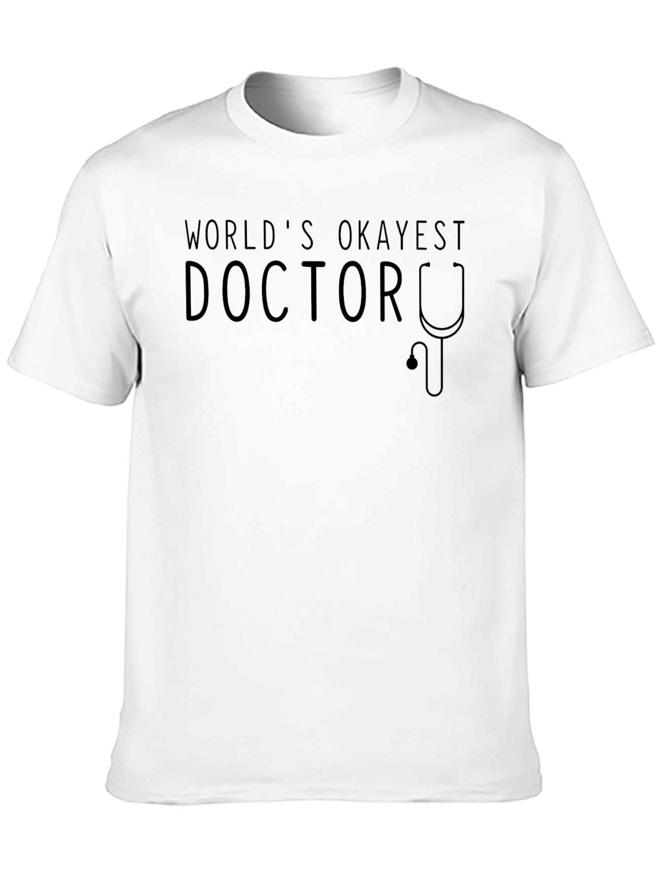 Black World's Okayest Doctor T-Shirt Funny Gift view 10