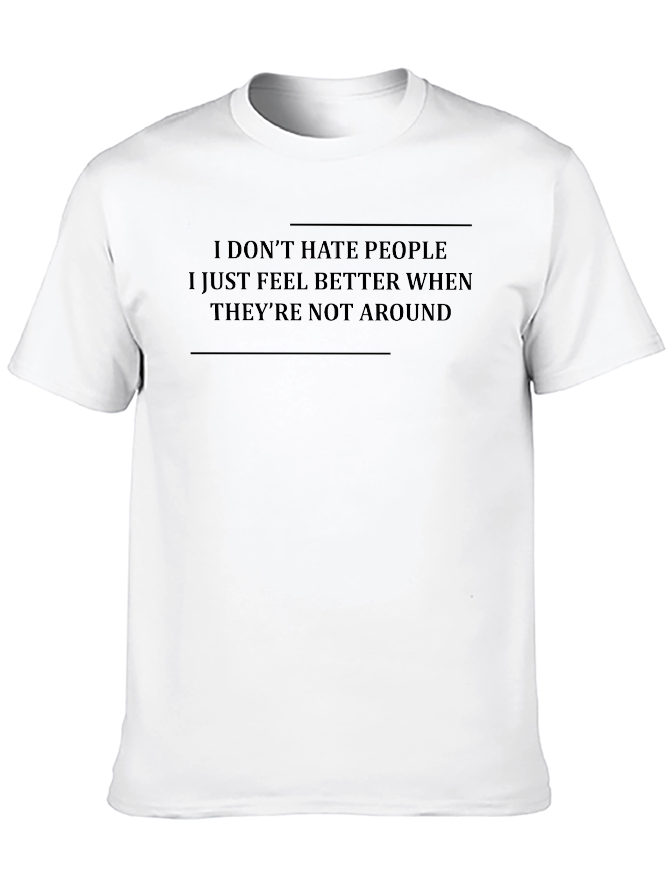 Black I Don't Hate People Graphic T-Shirt view 10