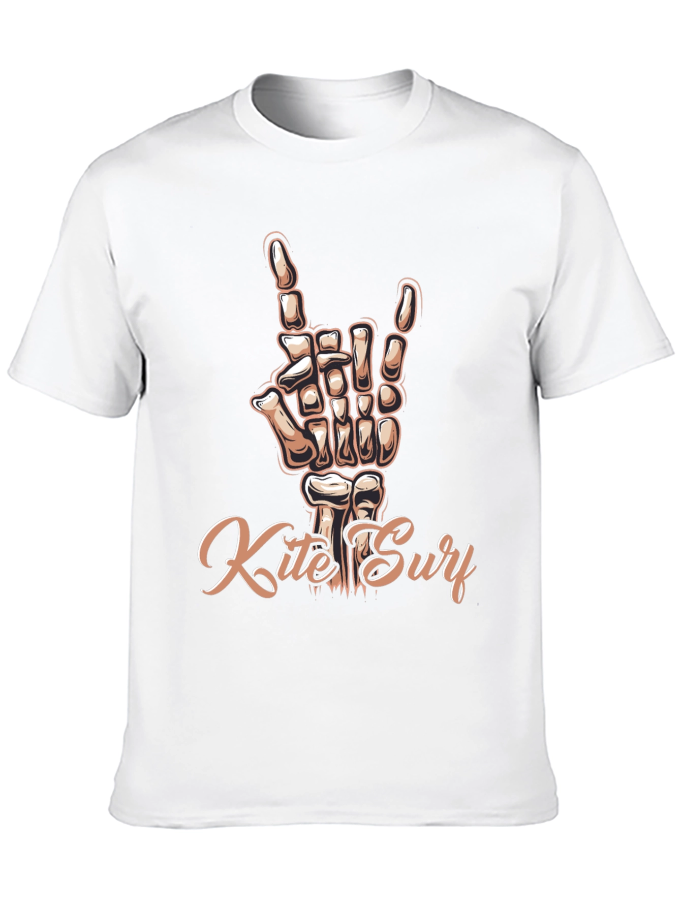 Black Kite Surf Skeleton Hand T-Shirt - Rock On! view 10