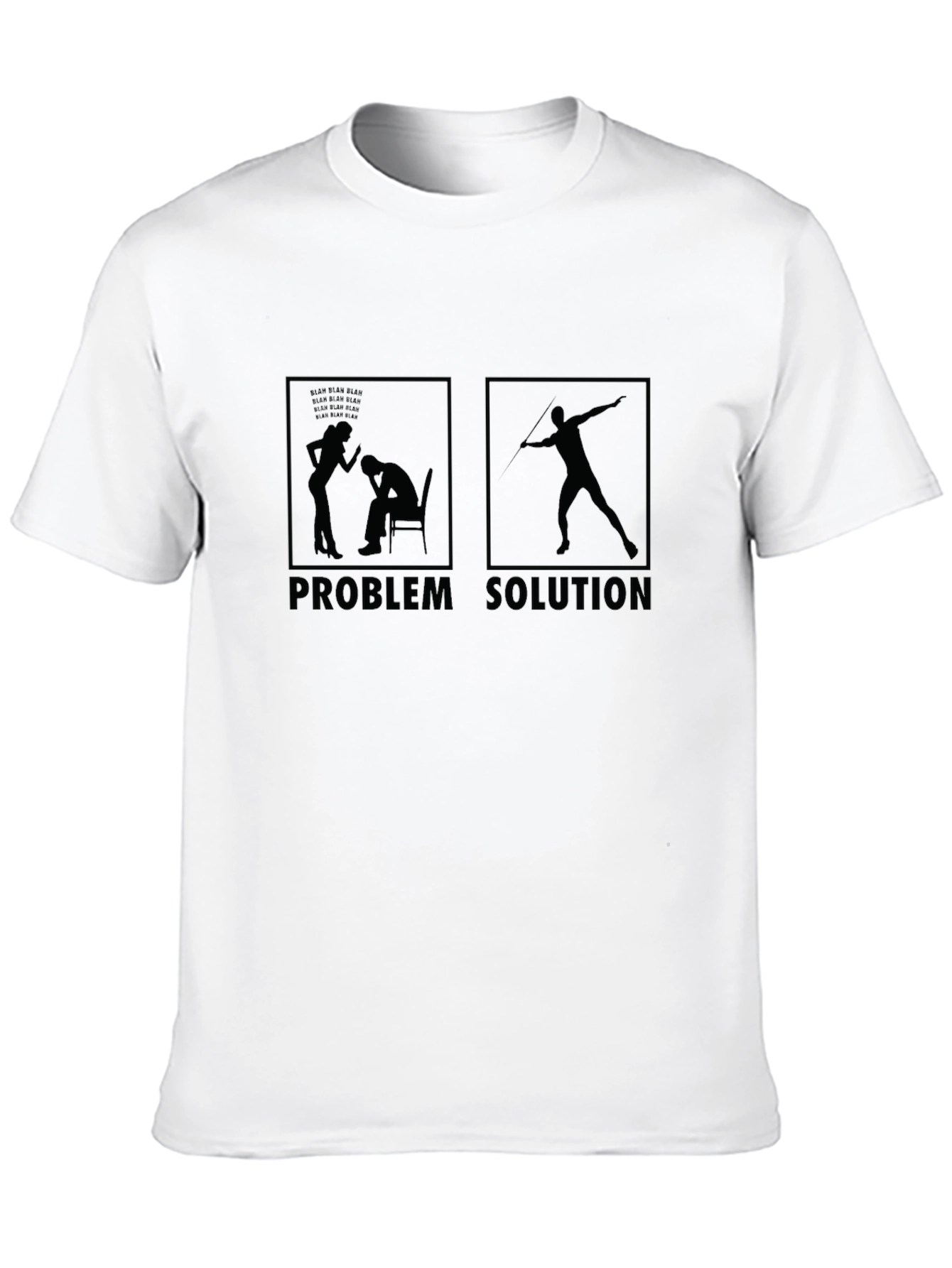 Black Problem Solution Graphic T-Shirt view 10