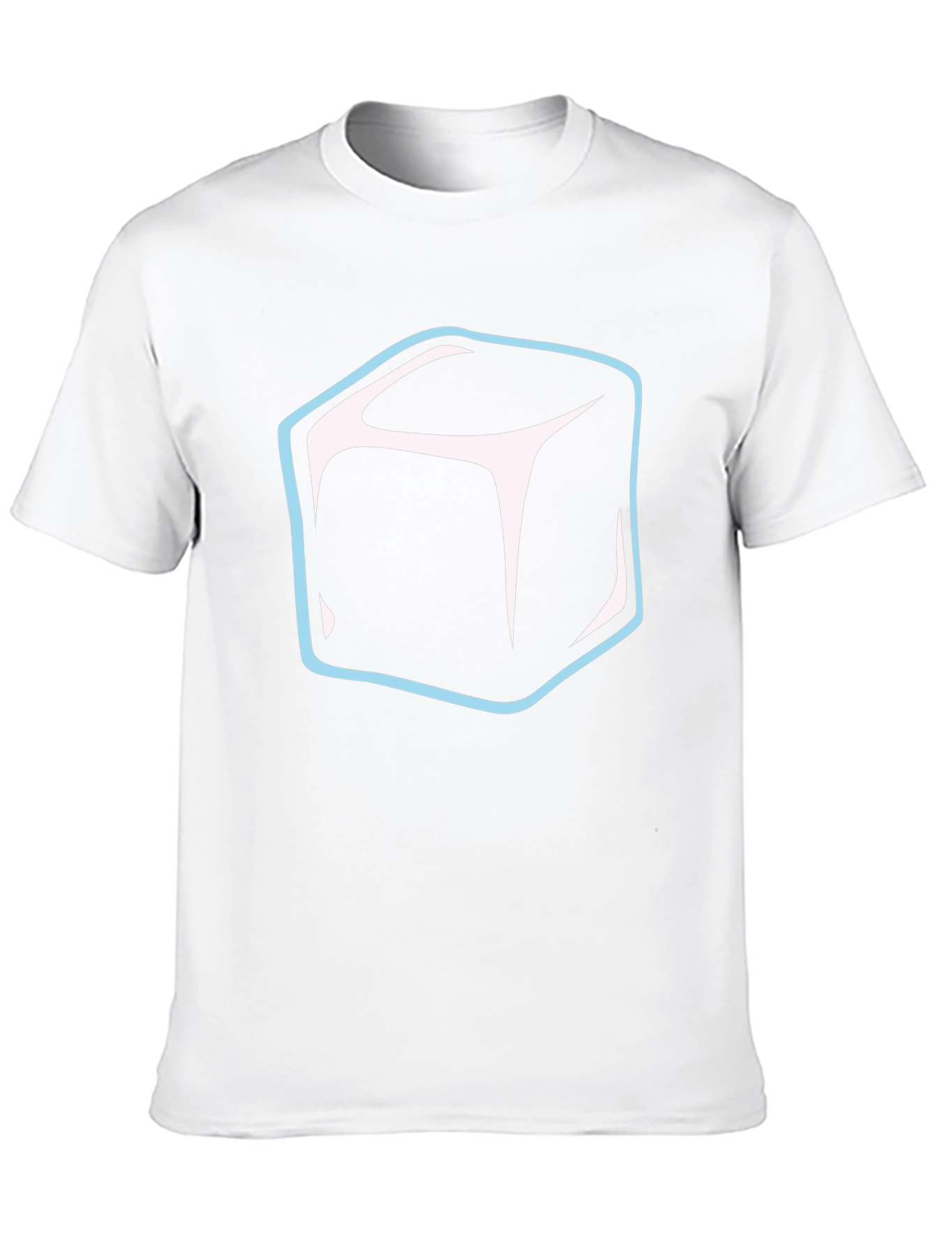Black Cool Cube Graphic Tee - Modern Black T-Shirt view 10
